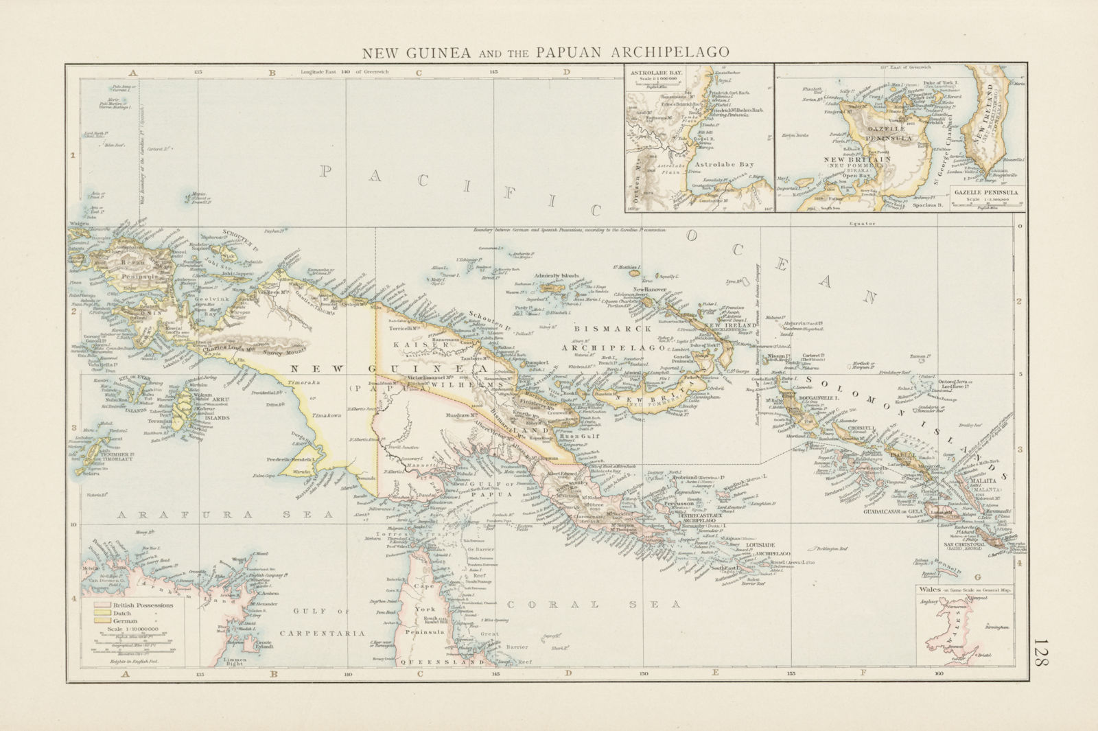 Associate Product New Guinea & Papuan Archipelago. Solomon & Bismarck islands. THE TIMES 1900 map