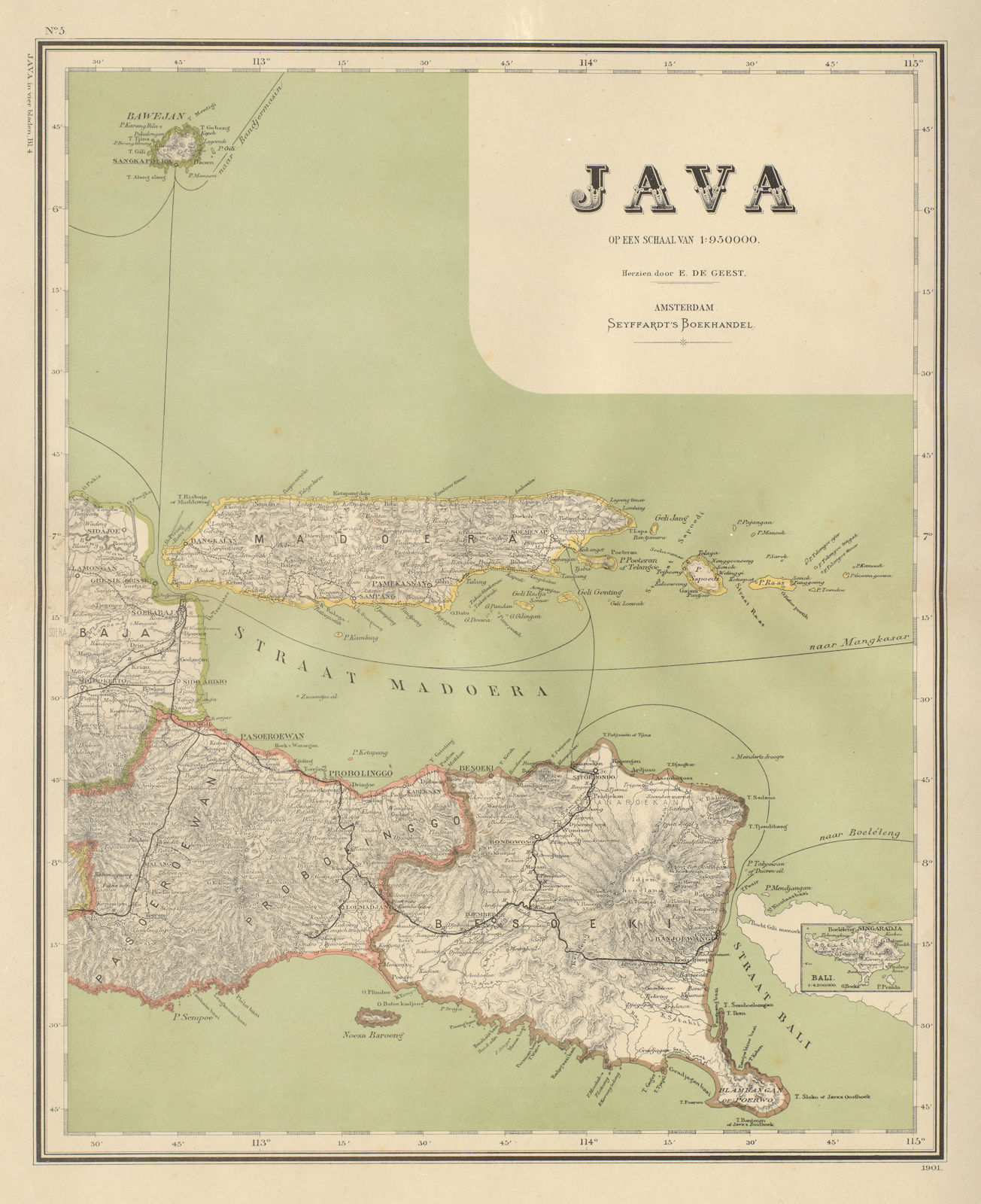 Associate Product DUTCH EAST INDIES Indonesia. East JAVA. Madura Surabaya DORNSEIFFEN 1902 map