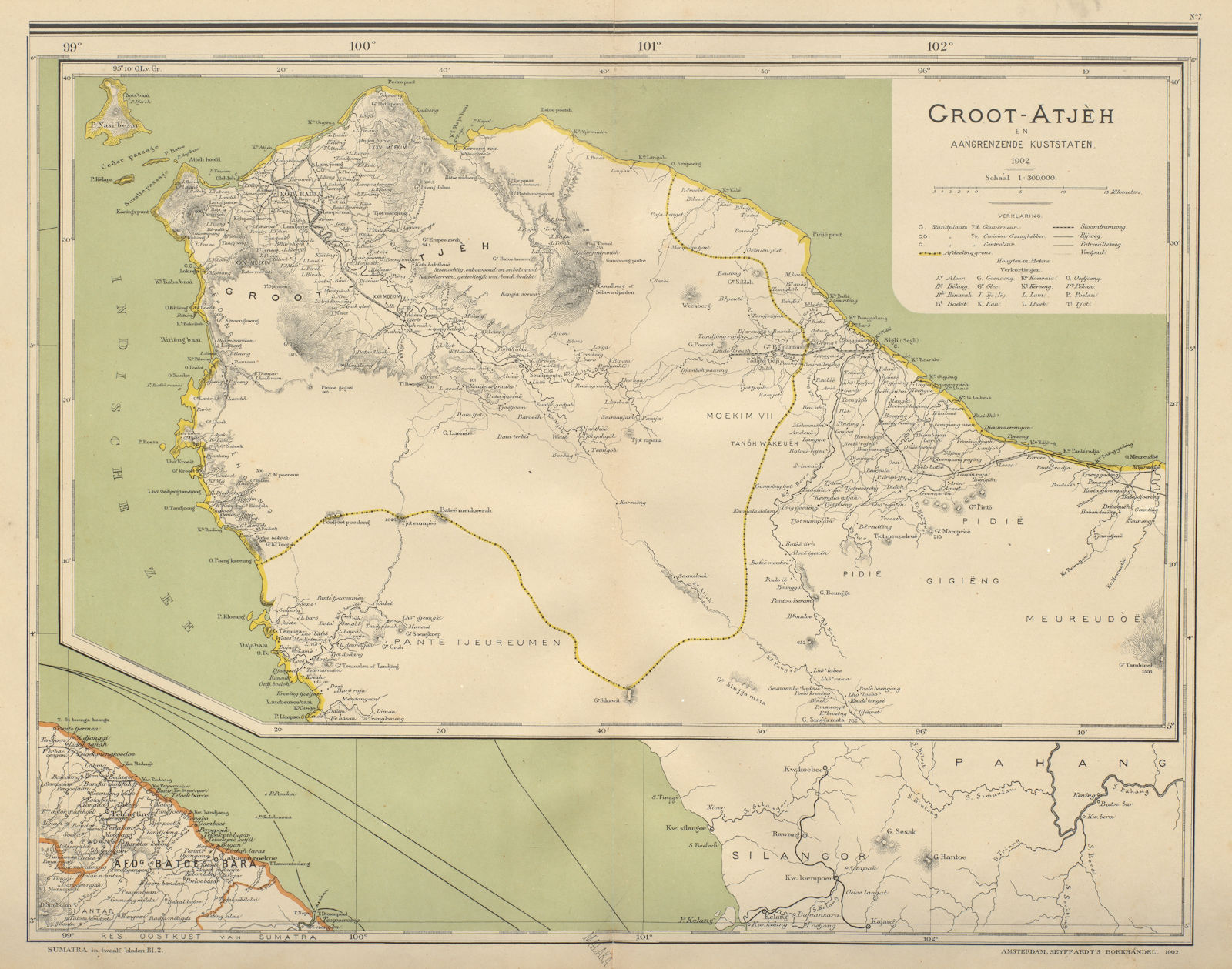 Associate Product DUTCH EAST INDIES Indonesia North Sumatra Groot Atjeh Aceh DORNSEIFFEN 1902 map