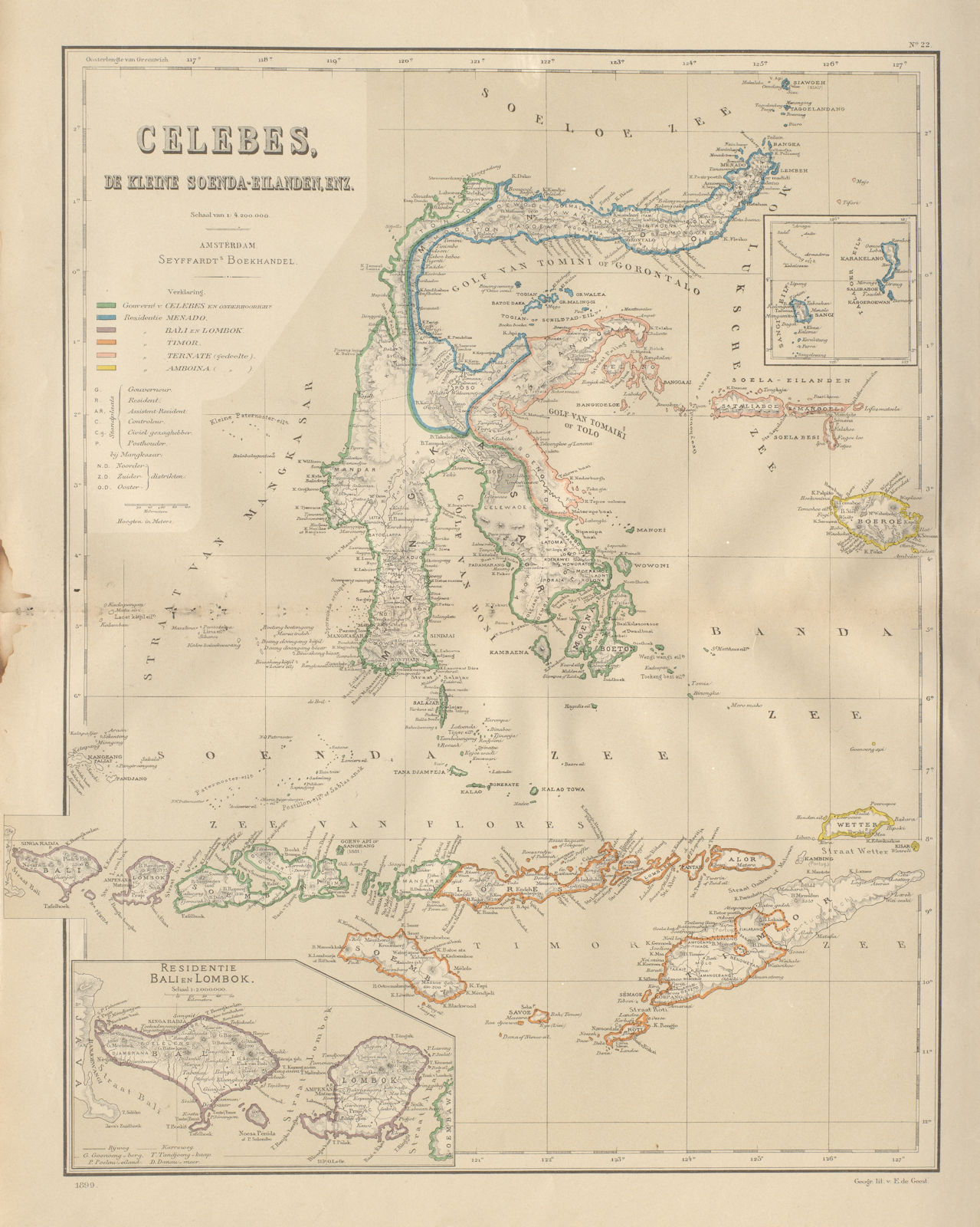 Associate Product DUTCH EAST INDIES Celebes Sulawesi Lesser Sunda Isles Bali DORNSEIFFEN 1902 map