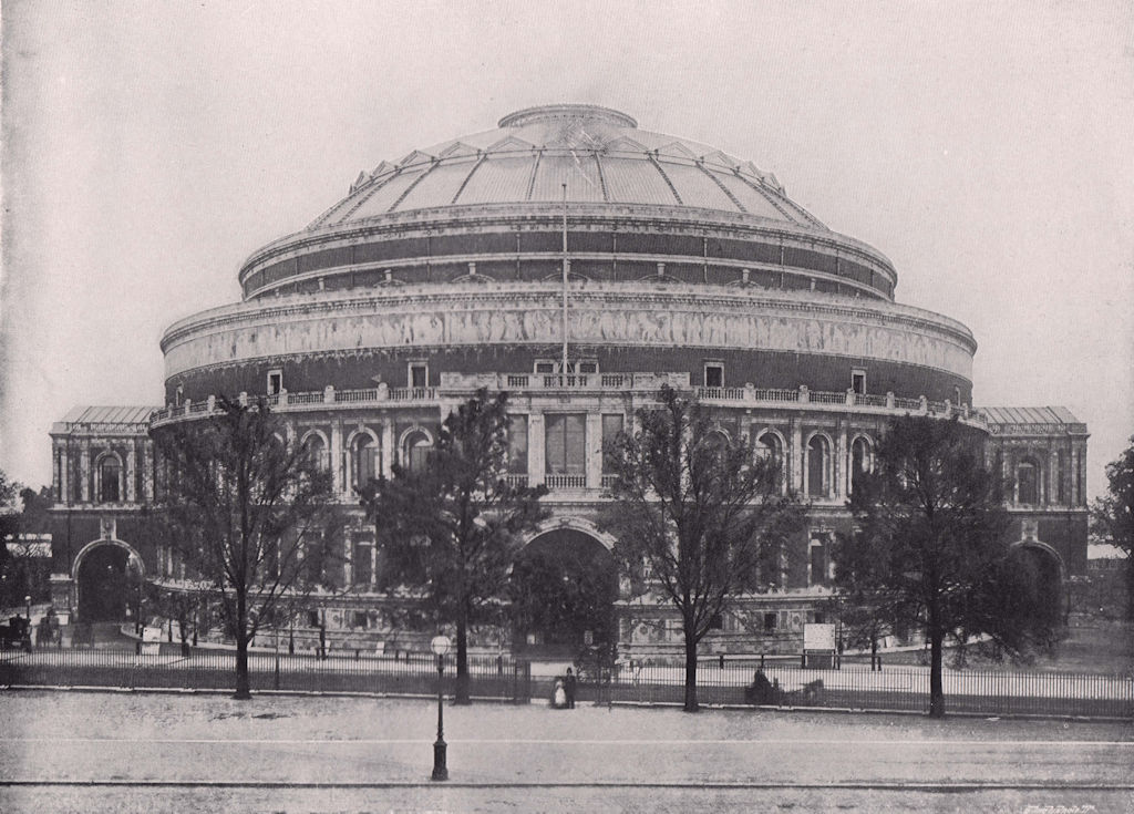 Associate Product Royal Albert Hall - From the Albert Memorial. London 1896 old antique print