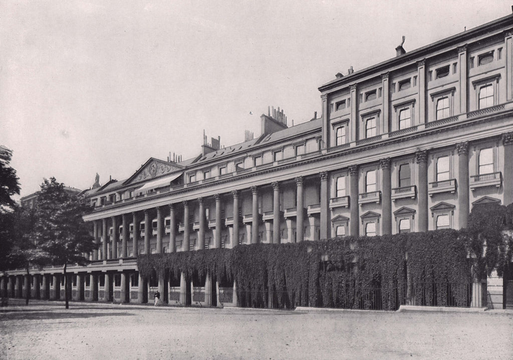 Carlton House Terrace - The park front, from the East. London 1896 old print