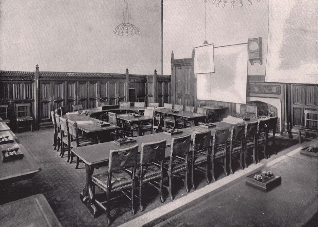 Houses of Parliament - The Irish Members' room (Committee room 15). London 1896