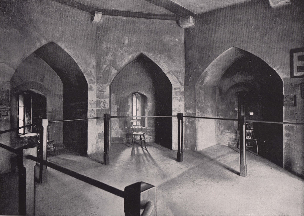 Tower of London - The state prison room in the Beauchamp tower. London 1896