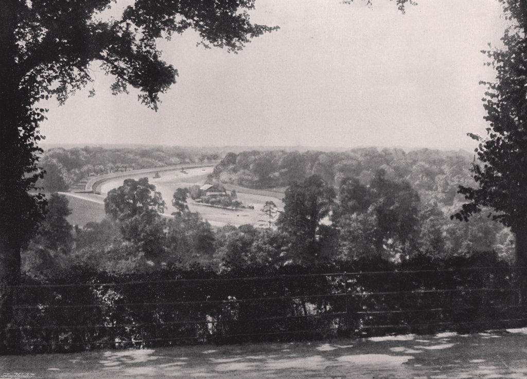 Richmond - View from Richmond hill. London 1896 old antique print picture