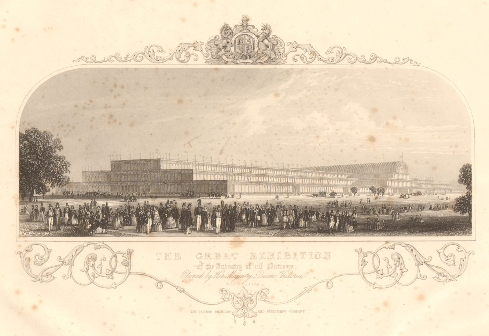 Associate Product Great Exhibition. The Crystal Palace in Hyde Park. TALLIS 1851 old print