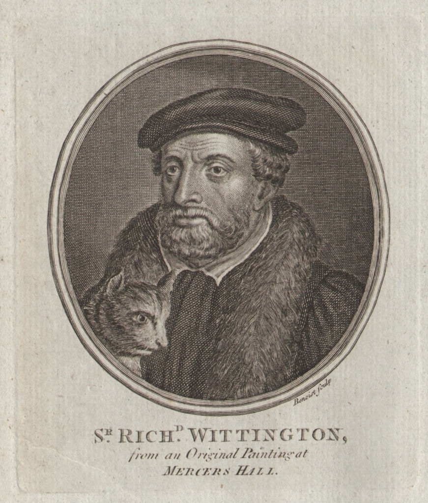 Sir Richard (Dick) Whittington, from a painting at Mercers Hall. THORNTON 1784