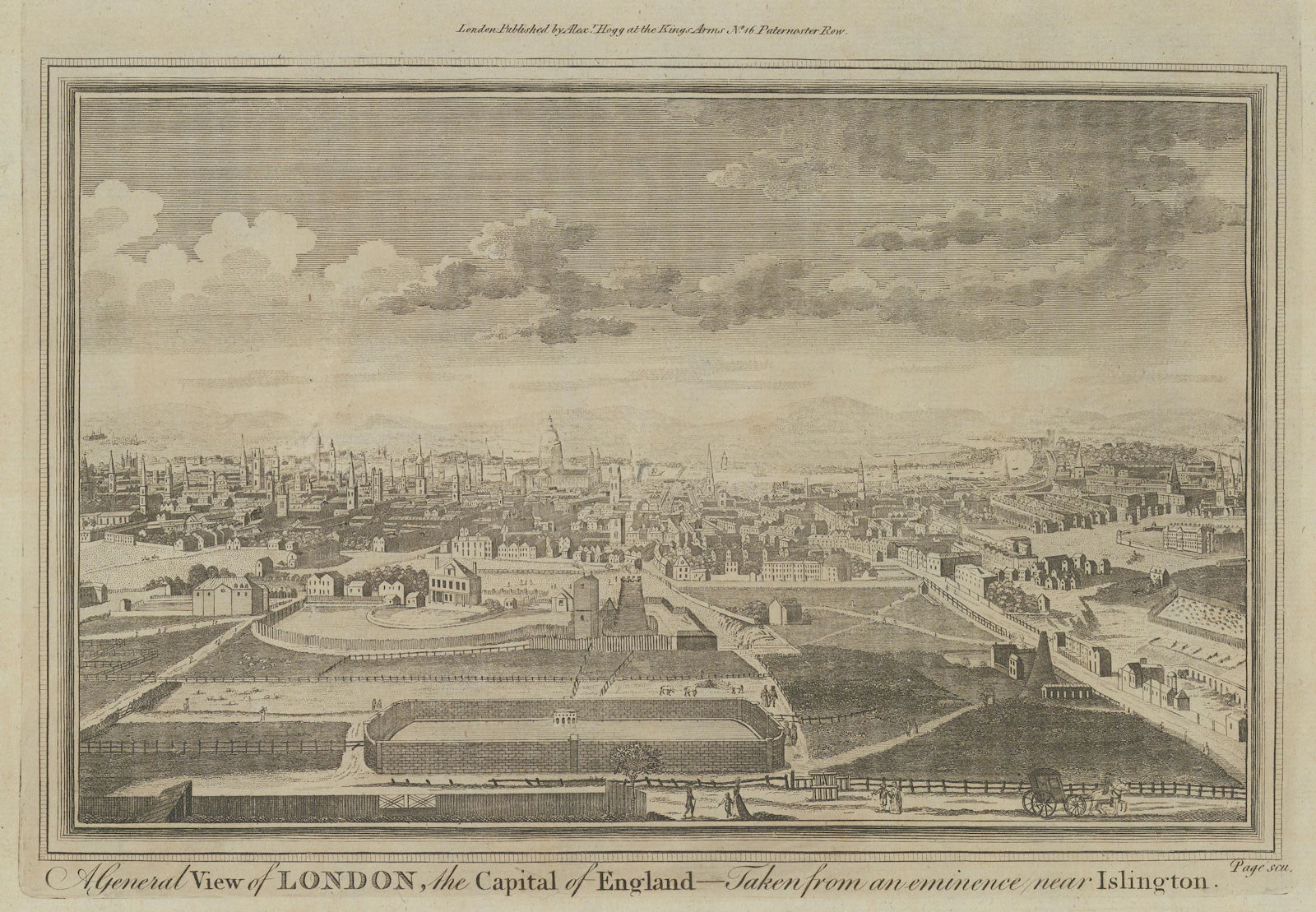 A general view of London… taken from an eminence near Islington. THORNTON 1784