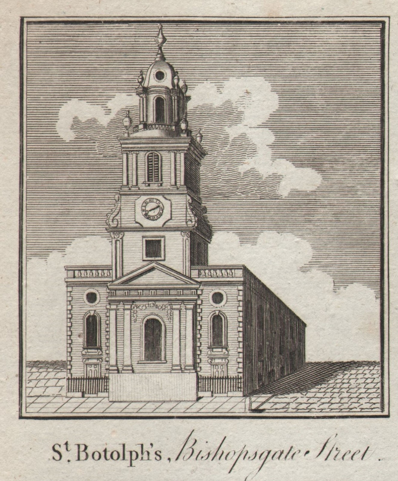 St. Botolph-without-Bishopsgate church, City of London. James Gold THORNTON 1784