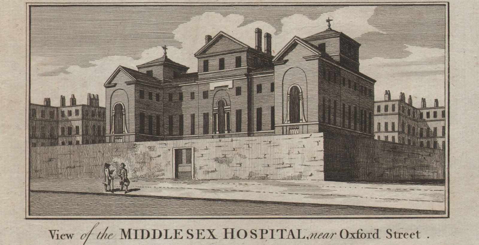 Associate Product Middlesex hospital. Mortimer Street, Fitzrovia. Closed 2005. THORNTON 1784