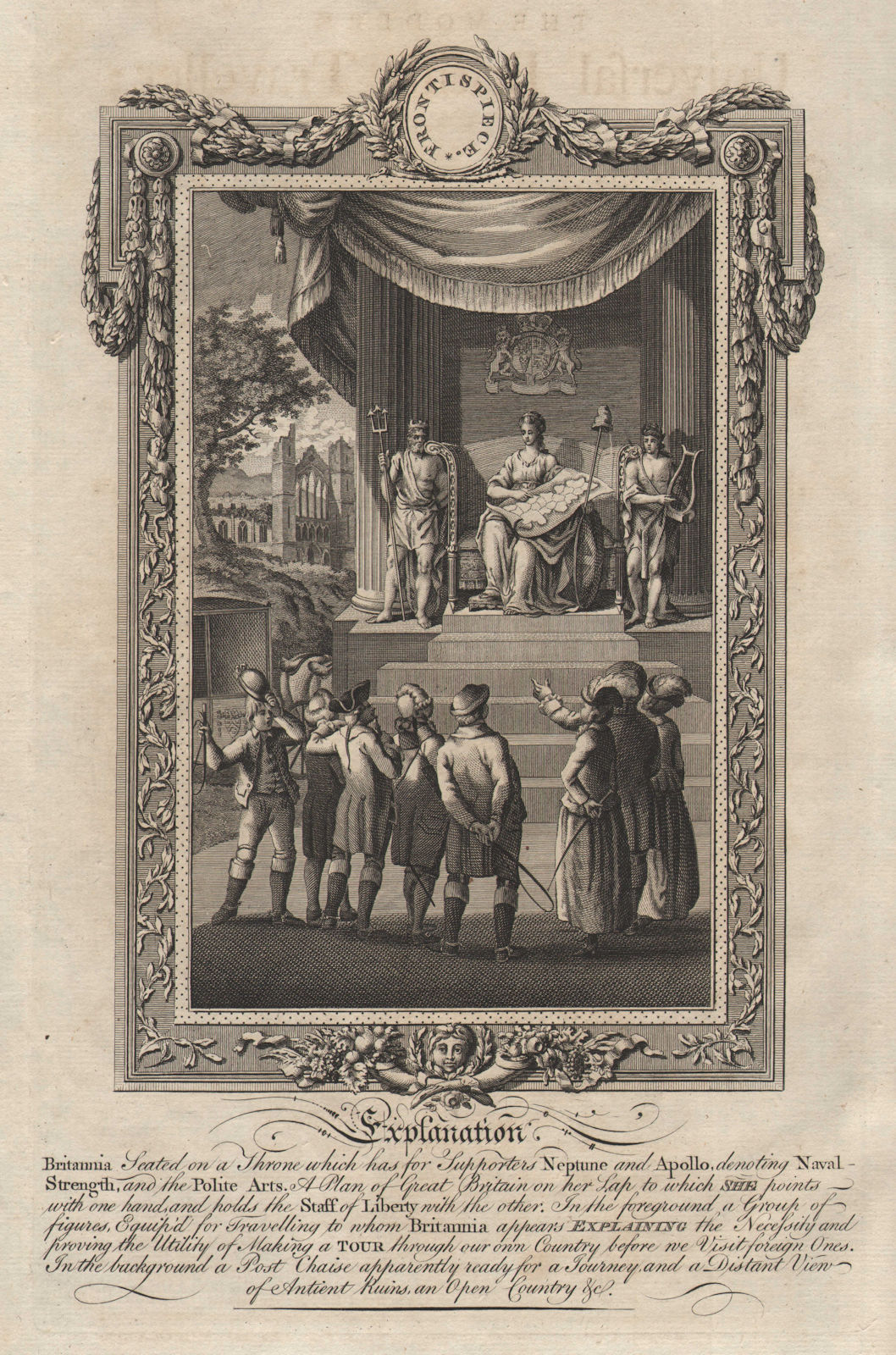 Frontispiece. Britannia throned, supported by Neptune & Apollo. BURLINGTON 1779