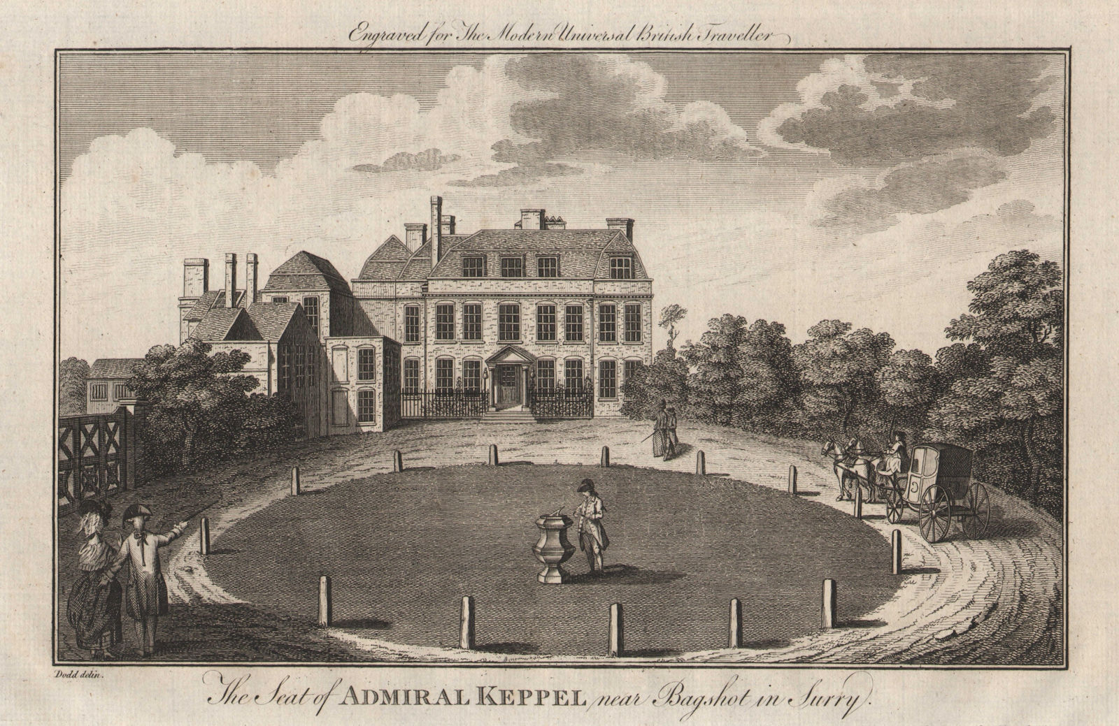 The original Bagshot Park, Surrey. George Keppel Earl Albemarle BURLINGTON 1779