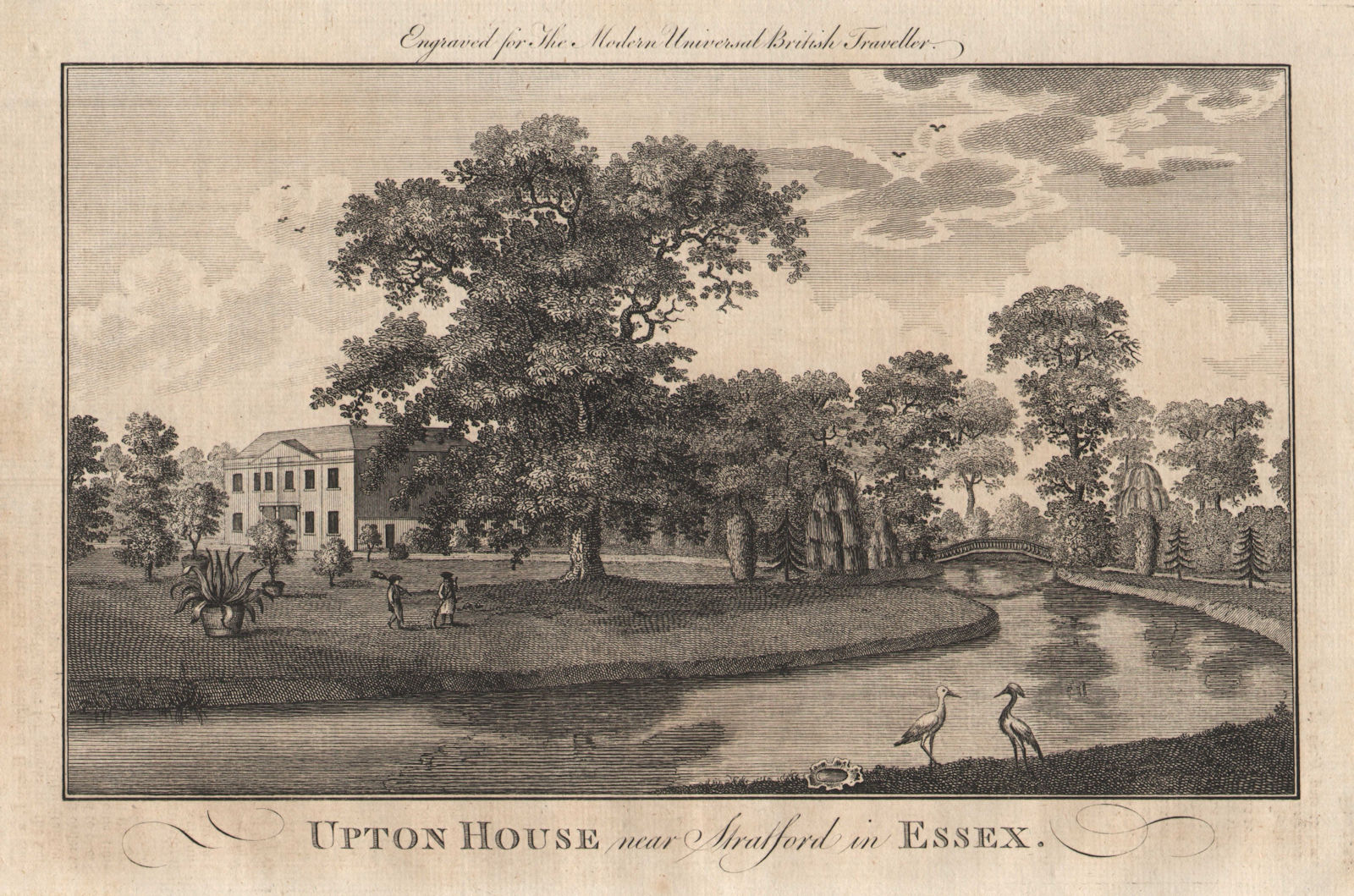 Upton House near Stratford in Essex. Now West Ham Park, London. BURLINGTON 1779