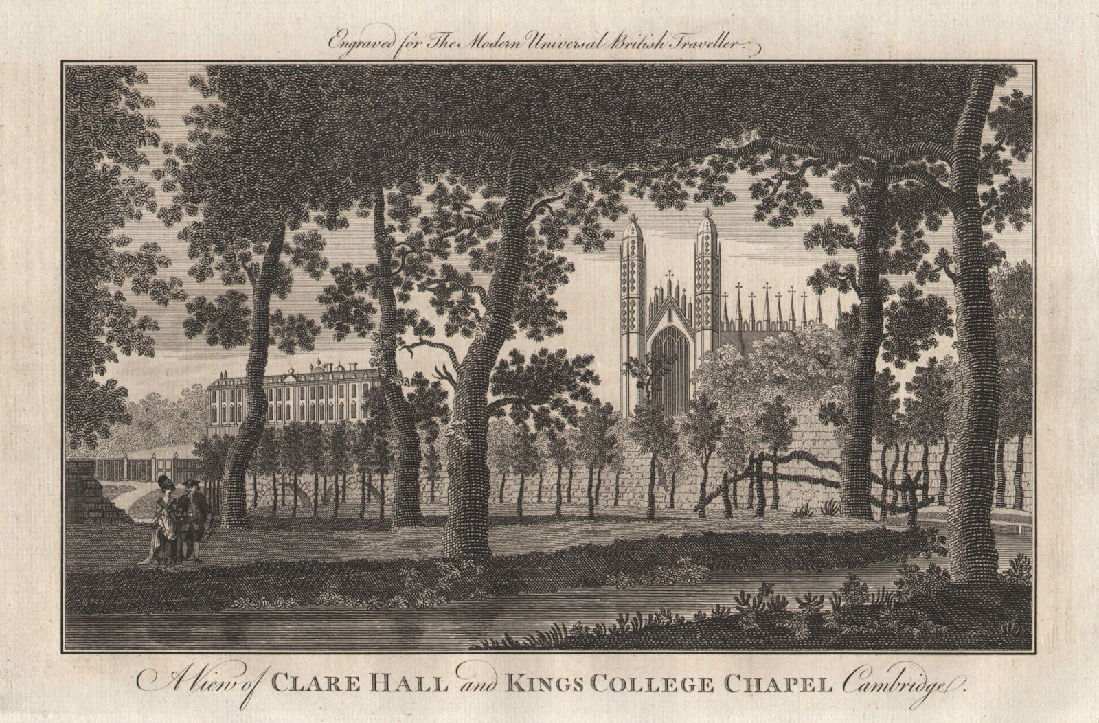 Clare College & Kings College Chapel, Cambridge. Cambridgeshire. BURLINGTON 1779