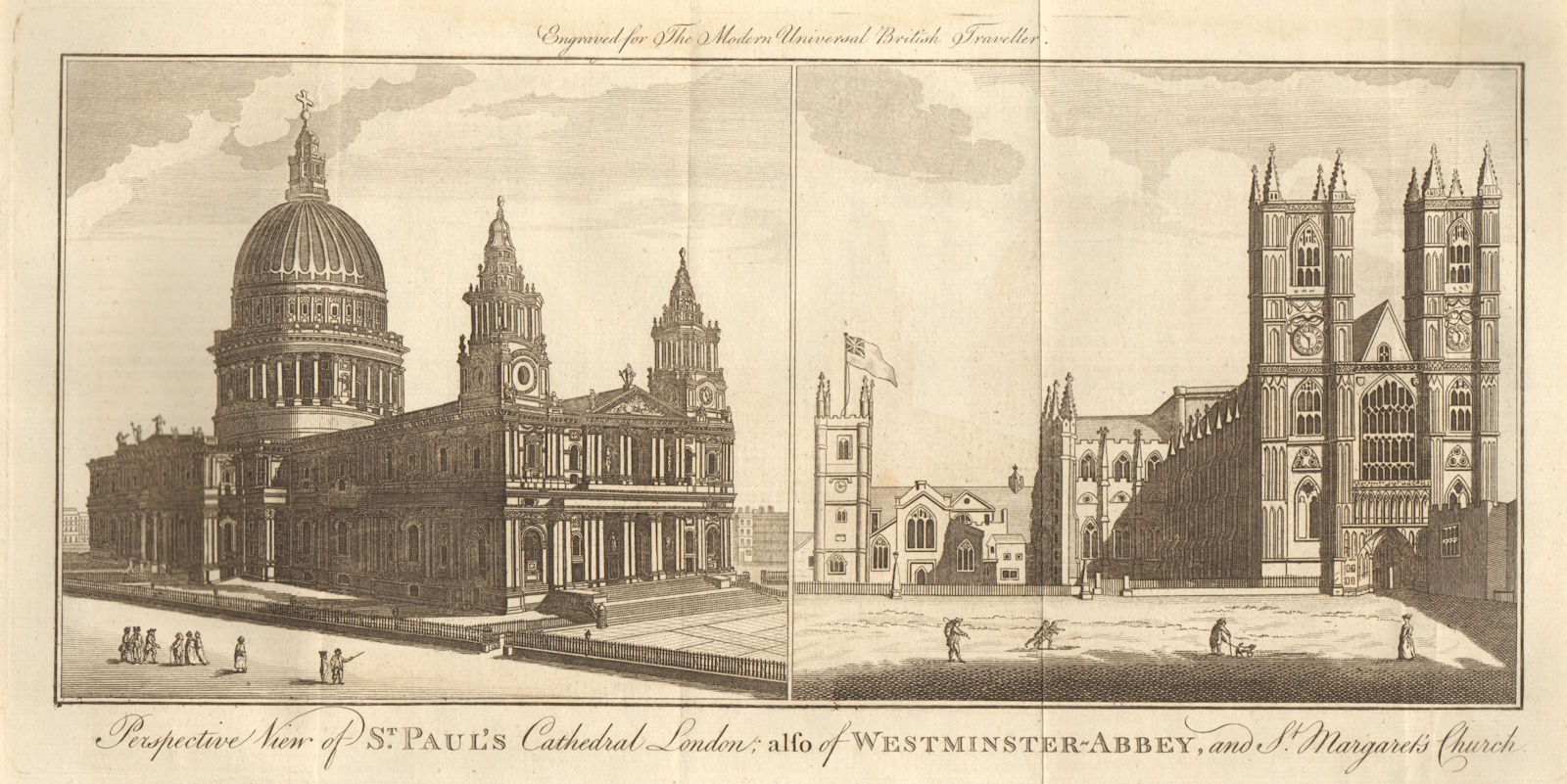 St. Paul's Cathedral. Westminster Abbey & St. Margaret's church. BURLINGTON 1779