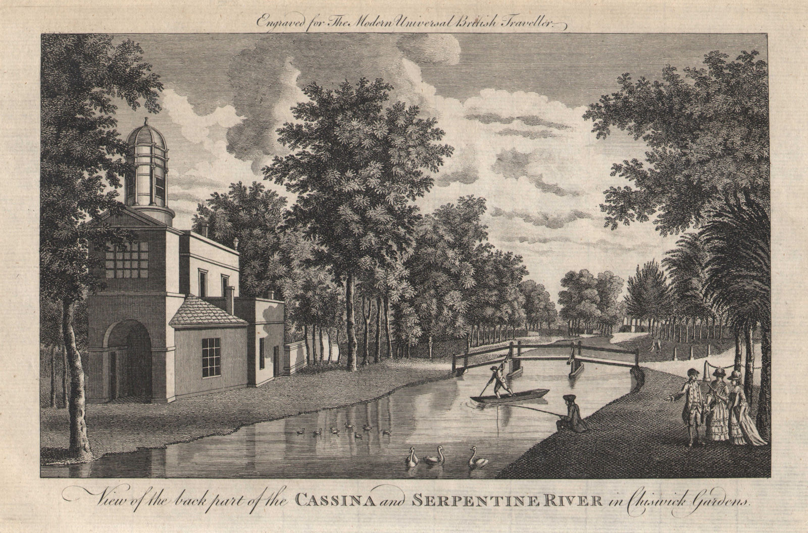 The Cassina and Serpentine River, Chiswick House & Gardens. BURLINGTON 1779