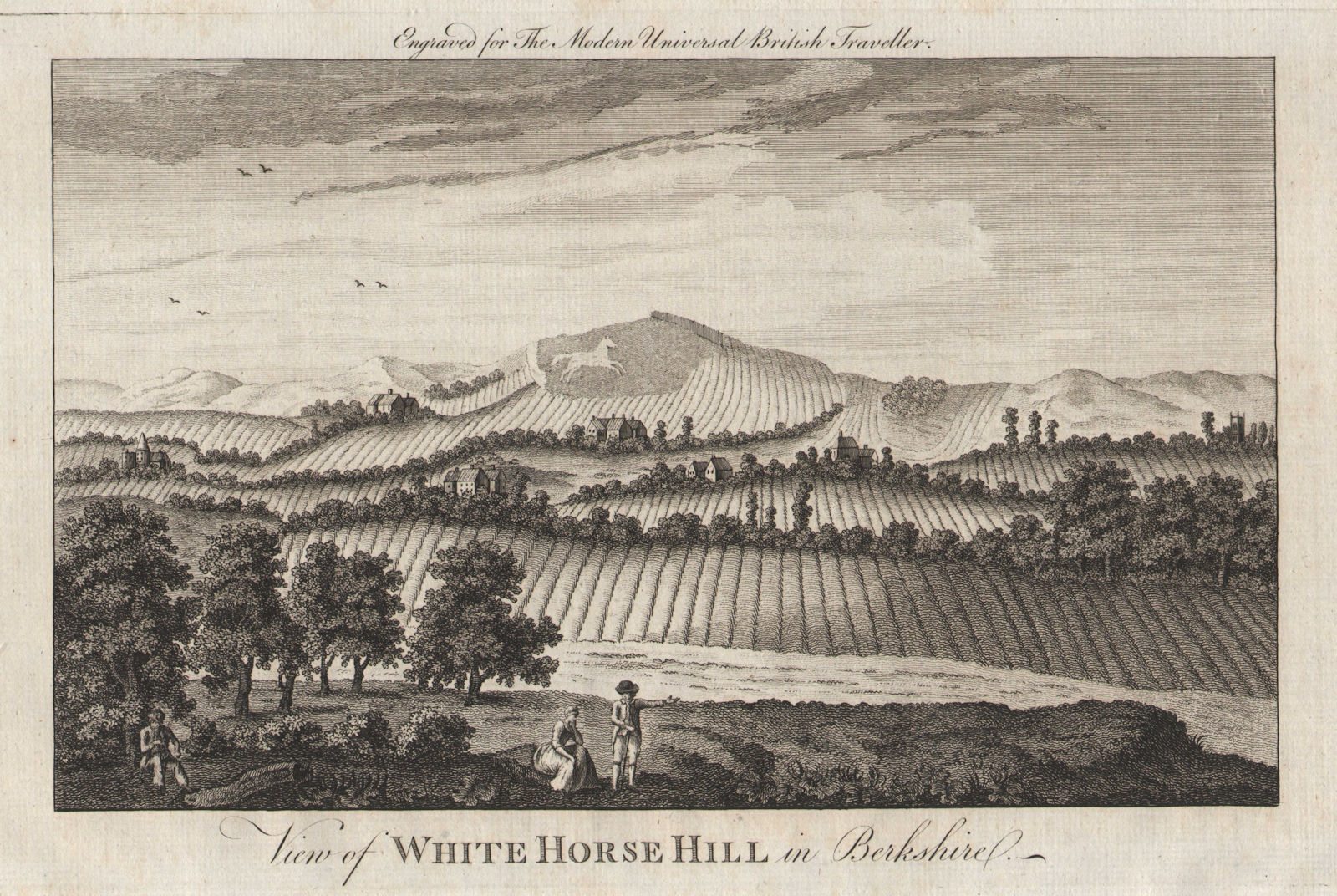 White Horse Hill in Berkshire. Uffington, now in Oxfordshire. BURLINGTON 1779