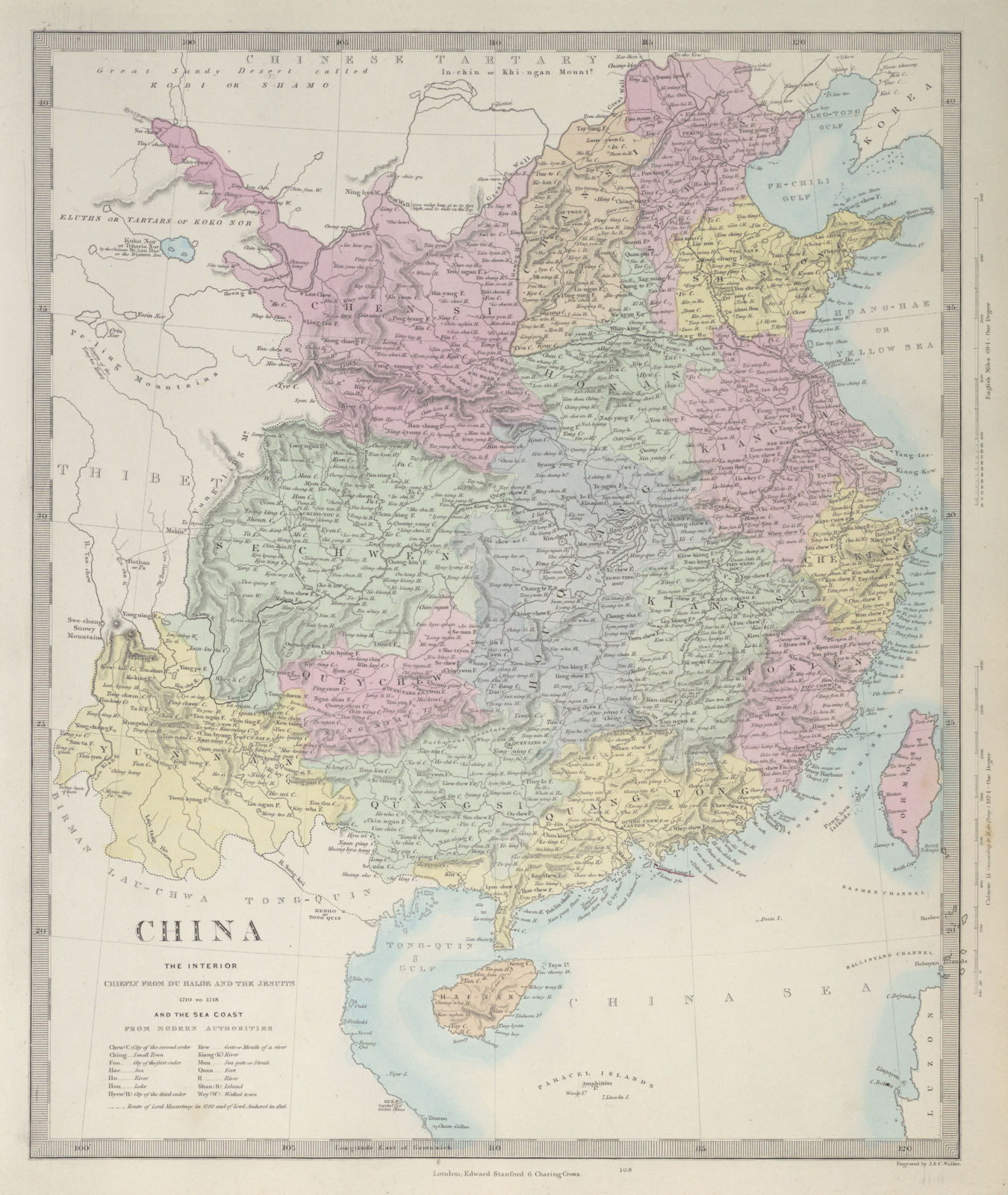 Associate Product CHINA from du Halde & the Jesuits. McCartney & Amherst routes. SDUK 1857 map