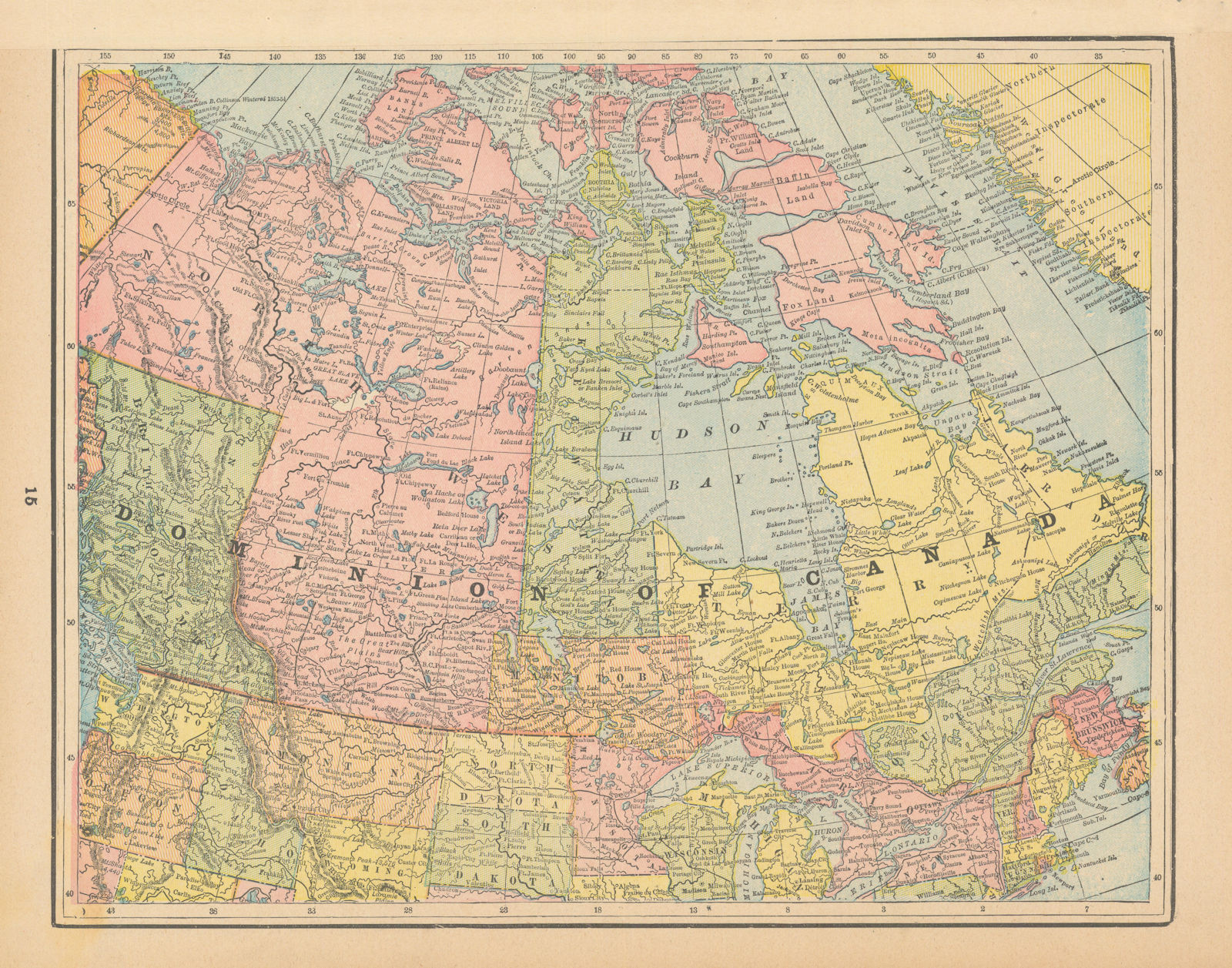 Associate Product Dominion of Canada. Manitoba. CRAM 1894 old antique vintage map plan chart