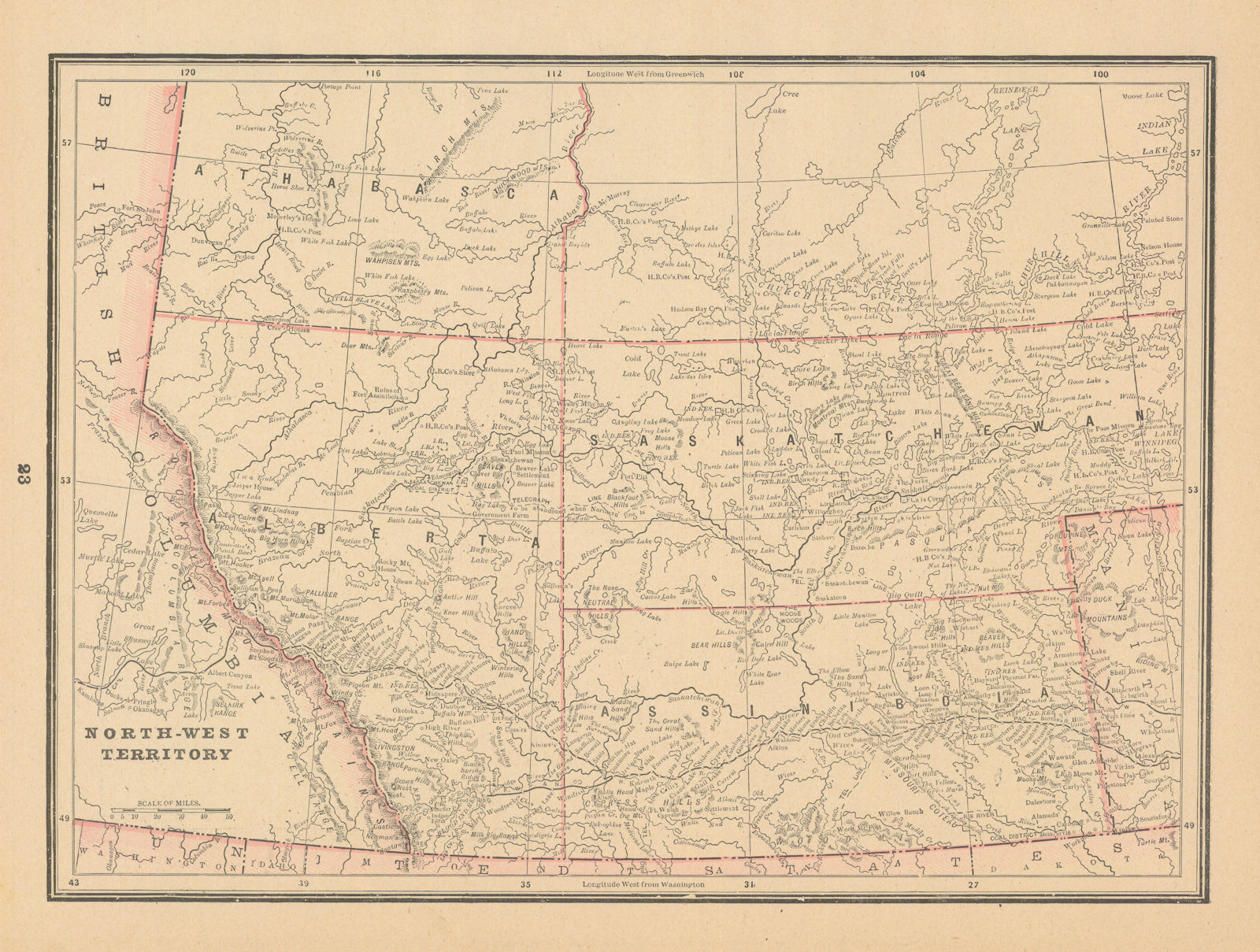 Associate Product North West Territory, Canada. Athabasca Saskatchewan Assiniboia. CRAM 1894 map