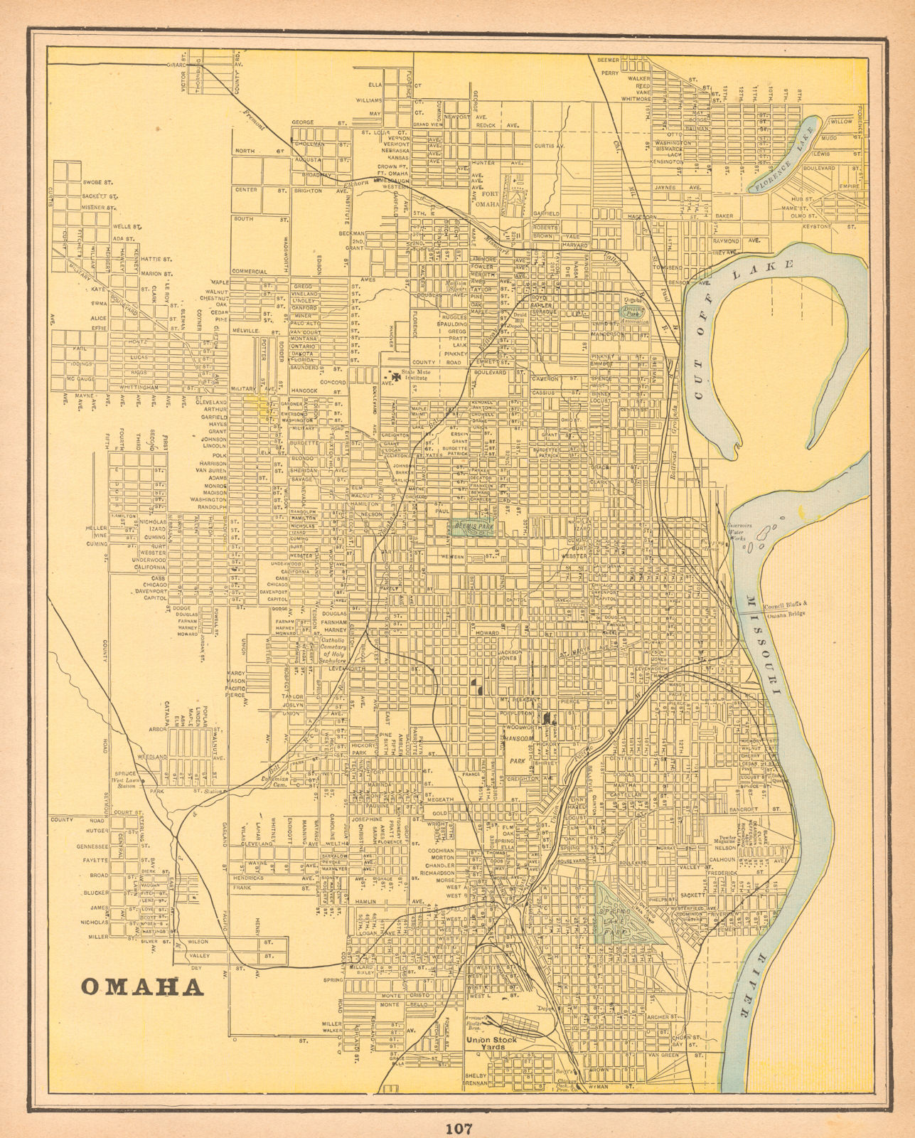 Associate Product Omaha town city plan. Nebraska. CRAM 1894 old antique vintage map chart