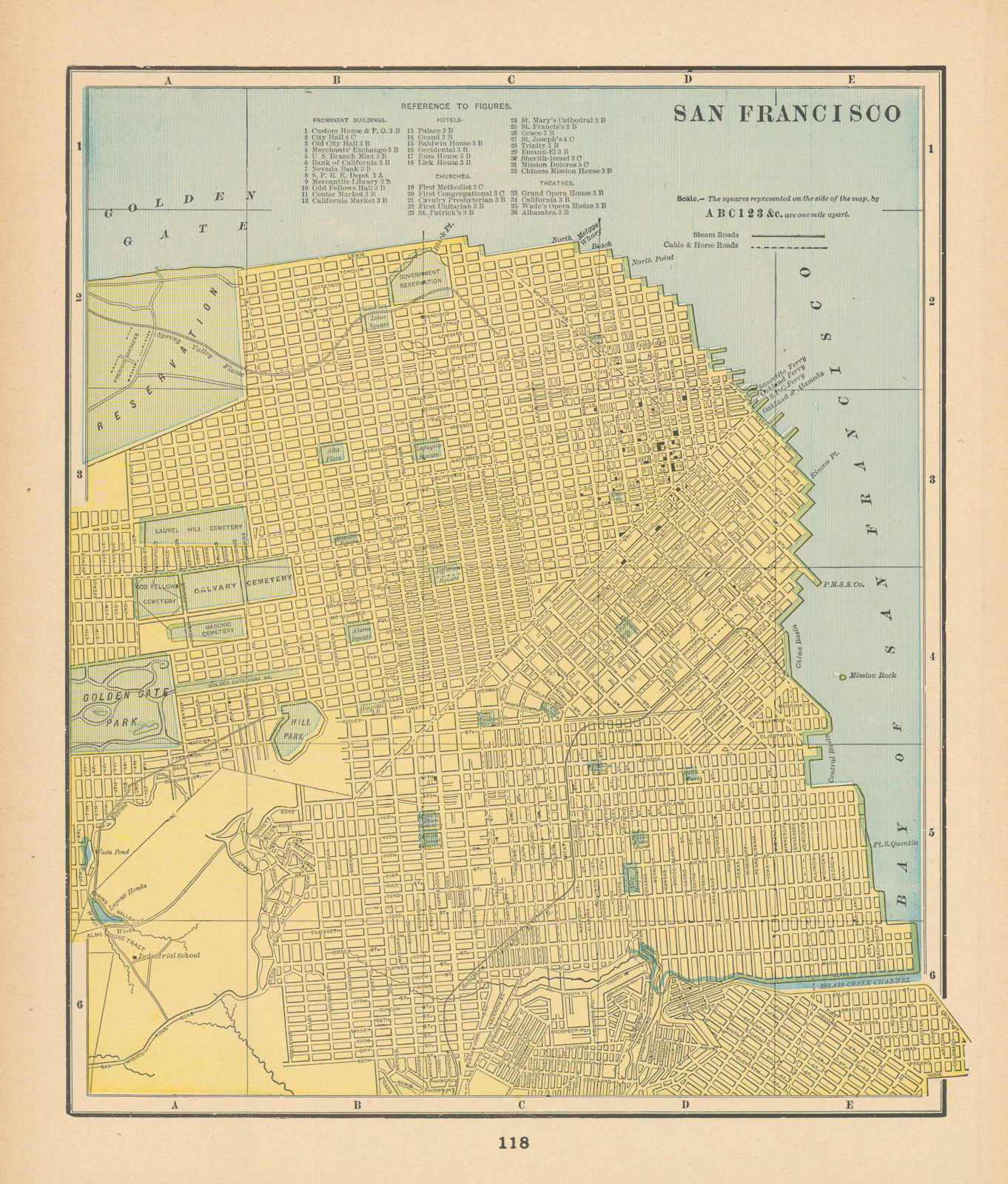 Associate Product San Francisco town city plan. California. CRAM 1894 old antique map chart