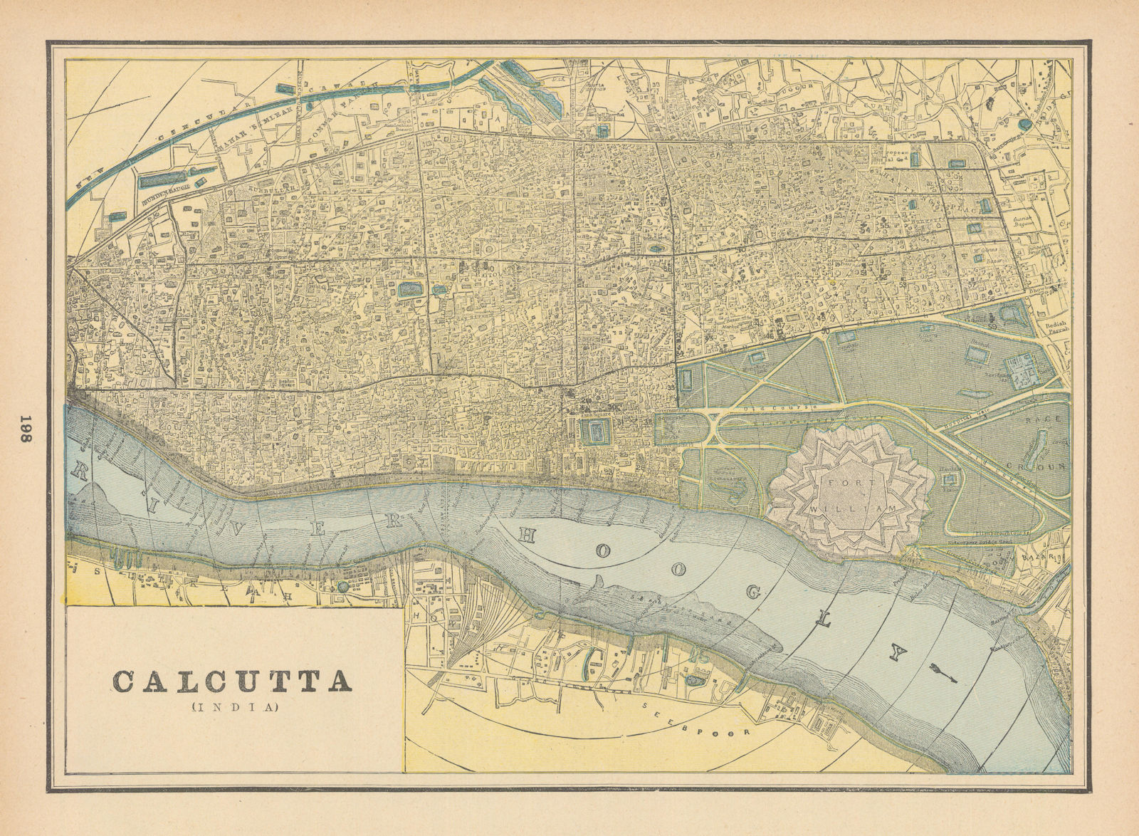 Associate Product Calcutta town city plan. India. CRAM 1894 old antique vintage map chart