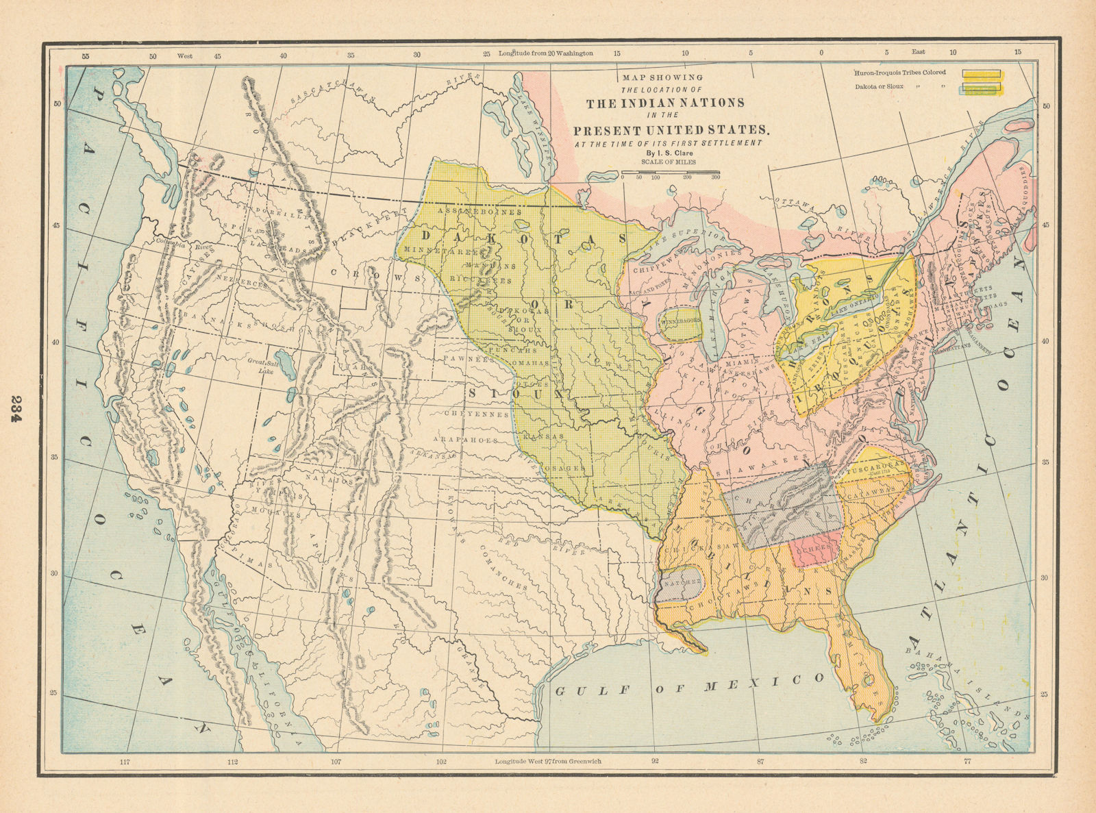 Associate Product Indian Nations in the United States upon its first settlement. CRAM 1894 map