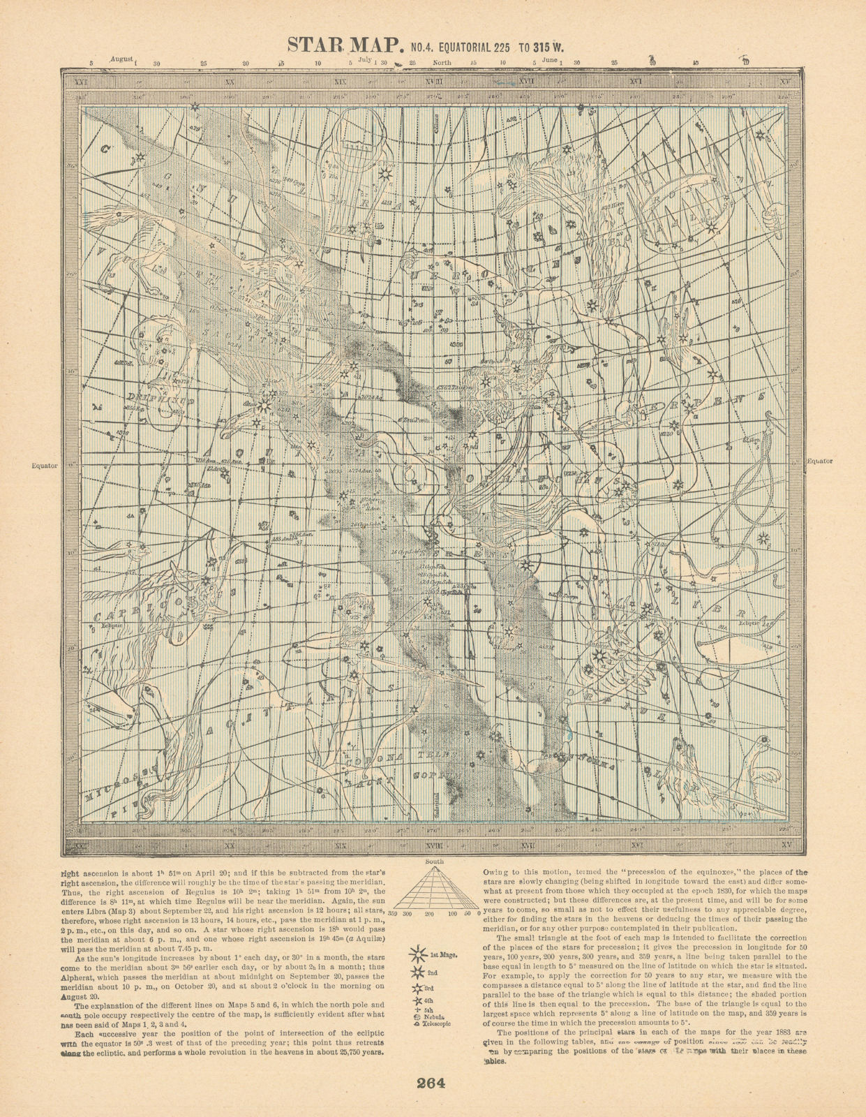 Associate Product ASTRONOMY CELESTIAL Star map chart signs 4 Winter Solstice. CRAM 1894 old