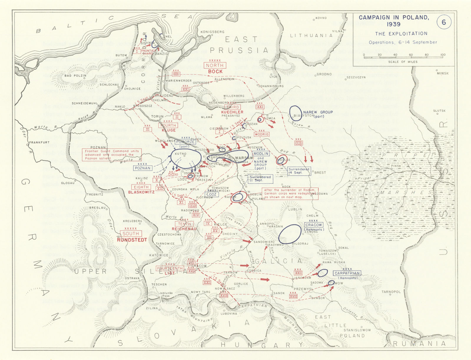 Associate Product World War 2. Poland Campaign. 6-14 September 1939. German exploitation 1959 map