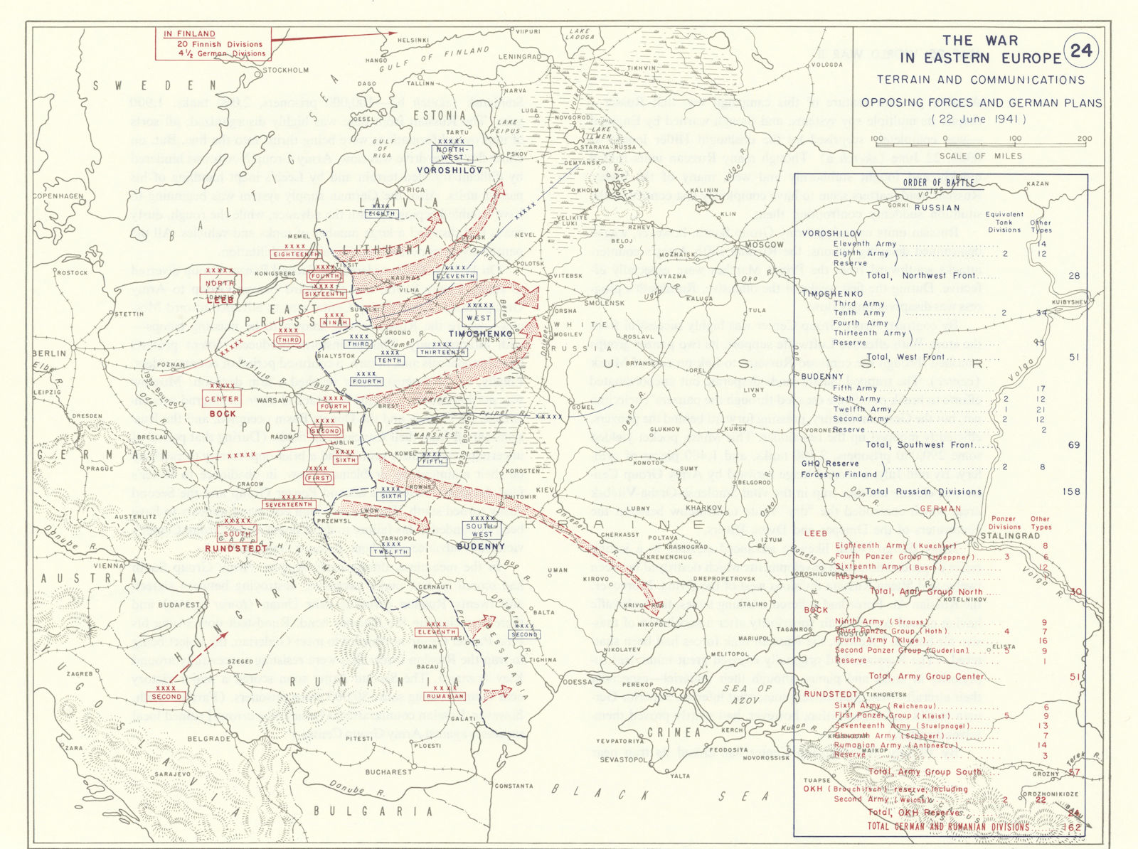 Associate Product World War 2 Eastern Front Operation Barbarossa 22 June 1941 German plan 1959 map