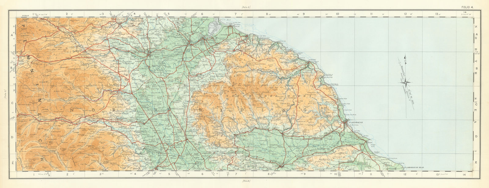 Associate Product North Yorkshire. Moors & Yorkshire Dales. Teesside ORDNANCE SURVEY 1922 map