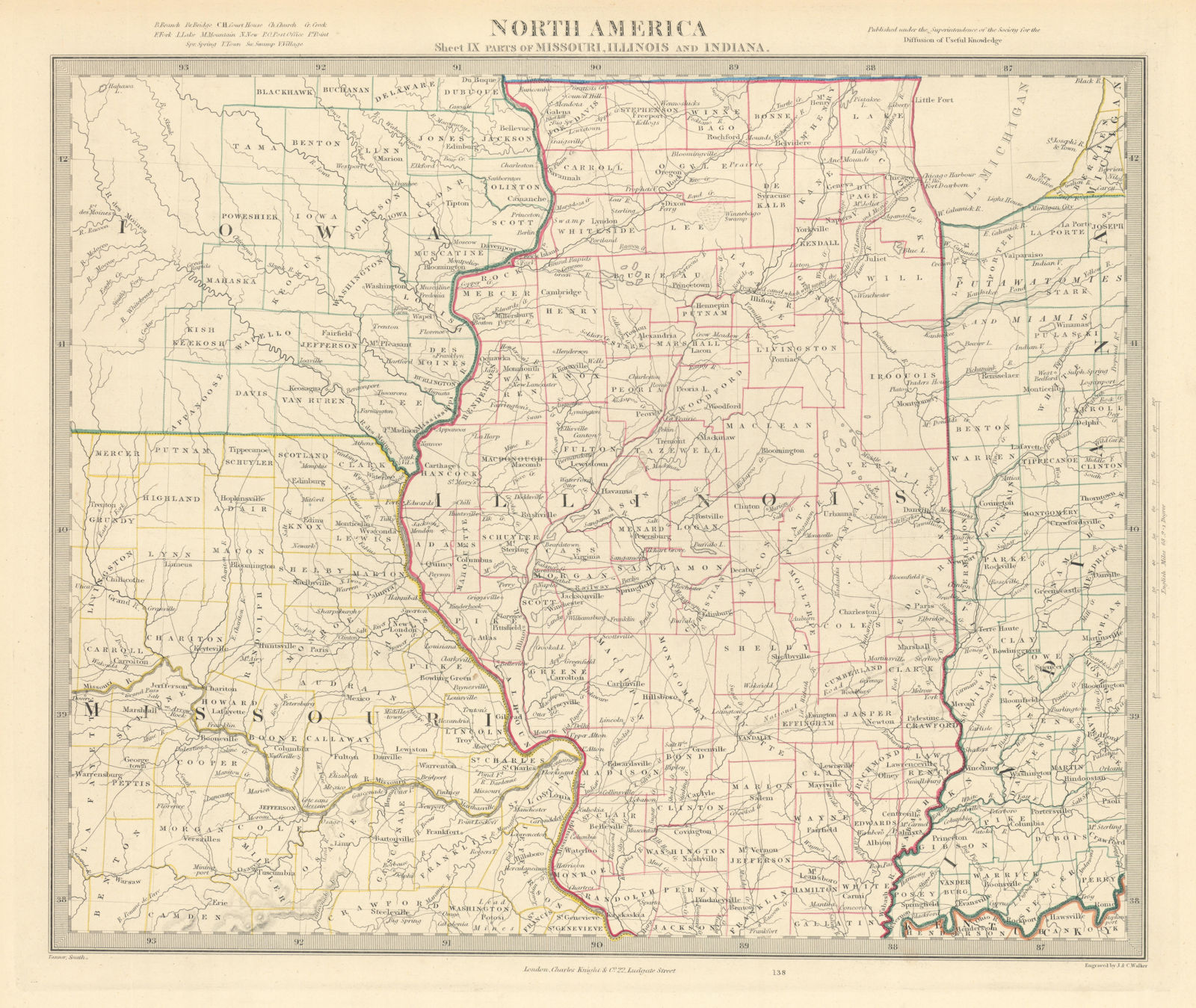USA MIDWEST. Missouri Illinois Indiana Iowa. Chicago St Louis. SDUK 1851 map