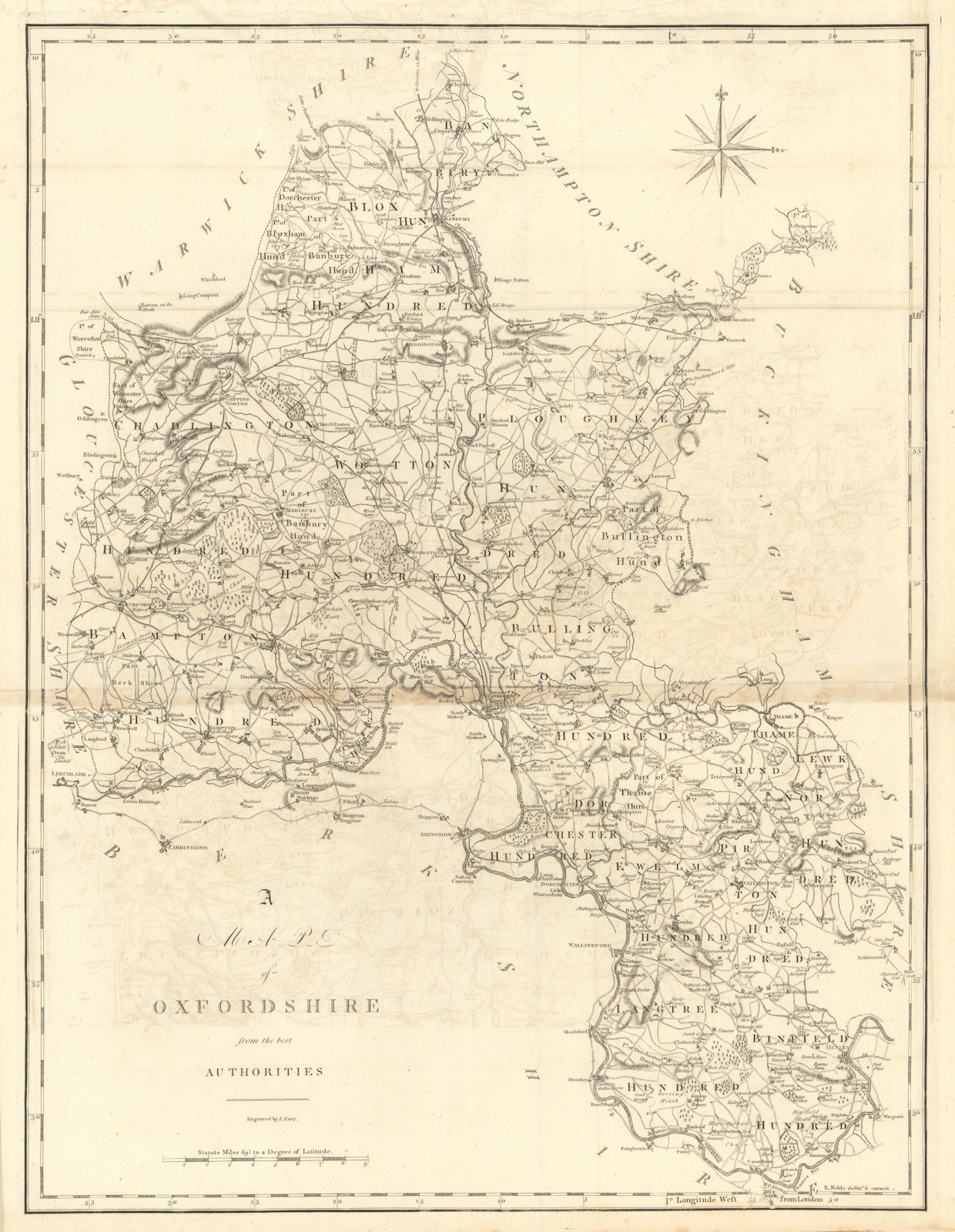 "A map of Oxfordshire from the best authorities". County map. CARY 1789