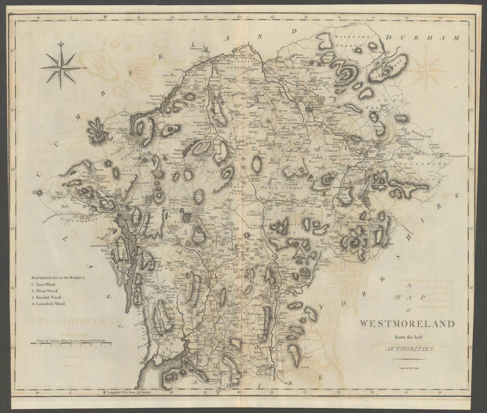 "A map of Westmoreland from the best authorities". County map. CARY 1789