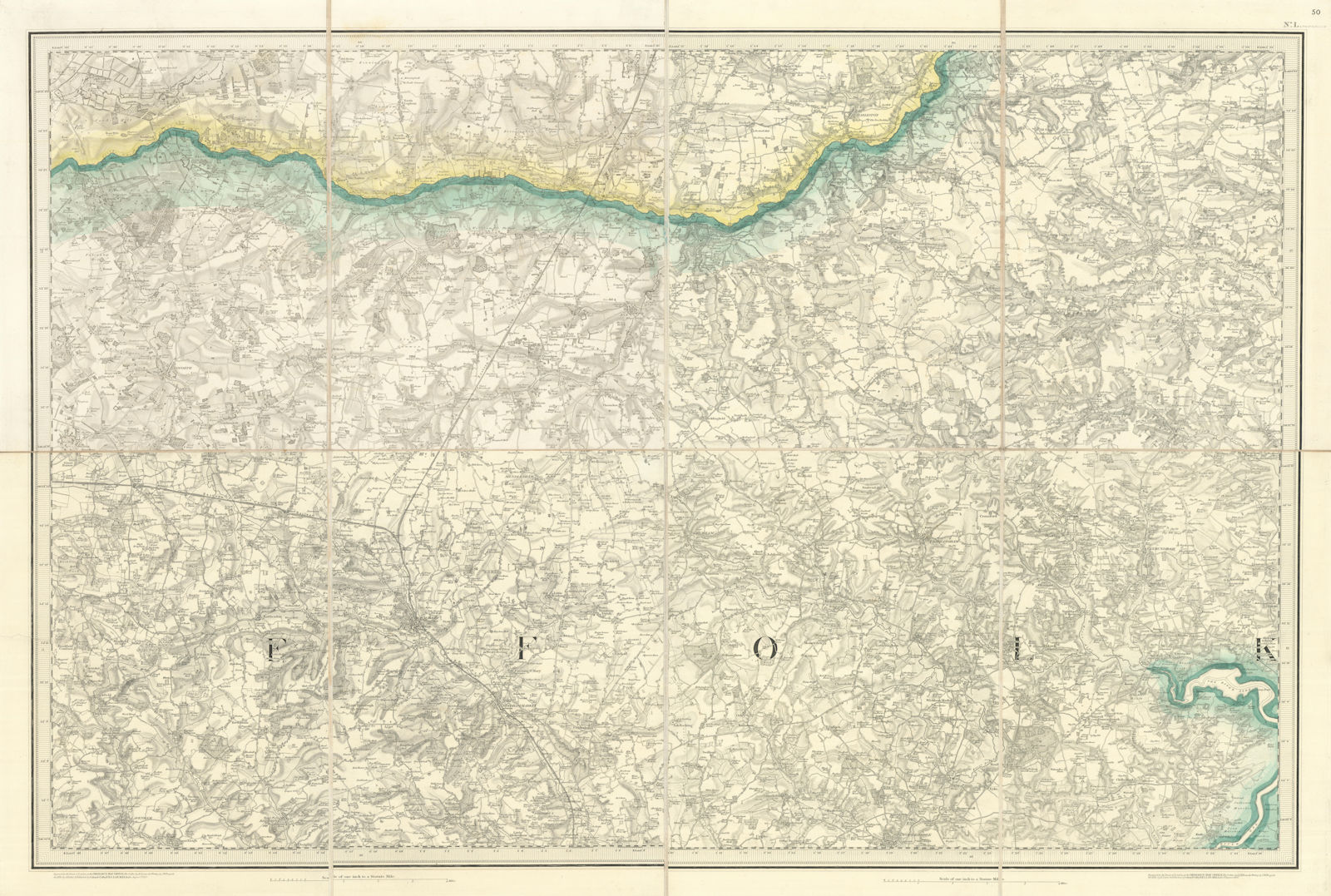 OS #50 High Suffolk Claylands. Eye lxworth Harleston Diss Stowmarket 1837 map
