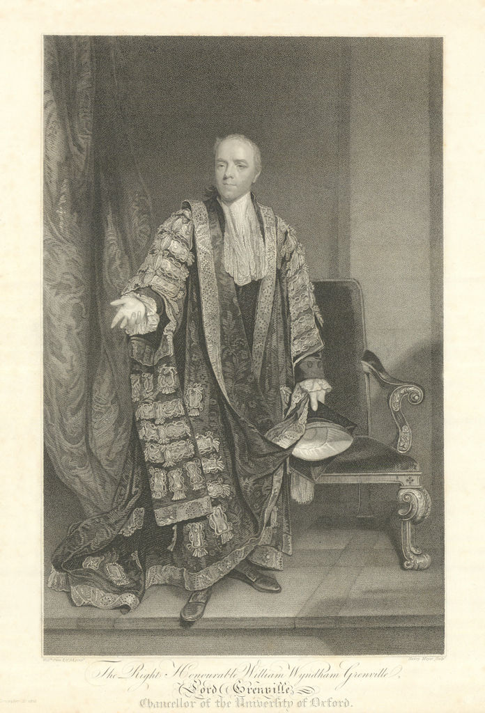 William Wyndham Grenville Lord Grenville, University of Oxford Chancellor 1814
