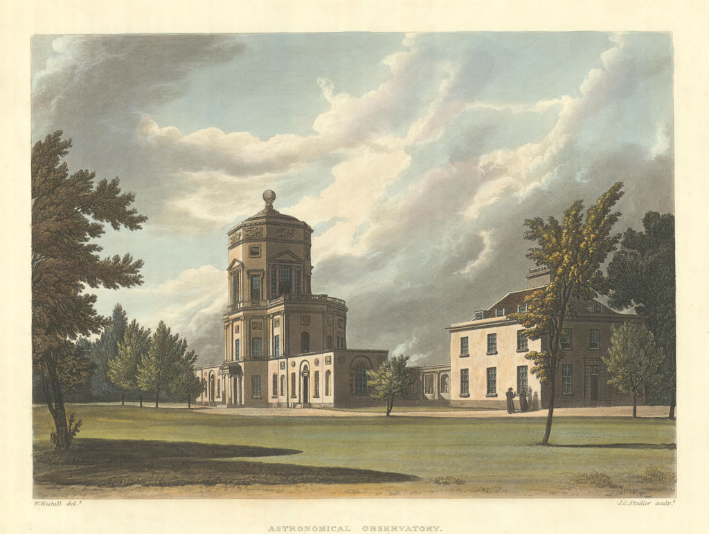 Radcliffe Astronomical Observatory. Ackermann's Oxford University 1814 print