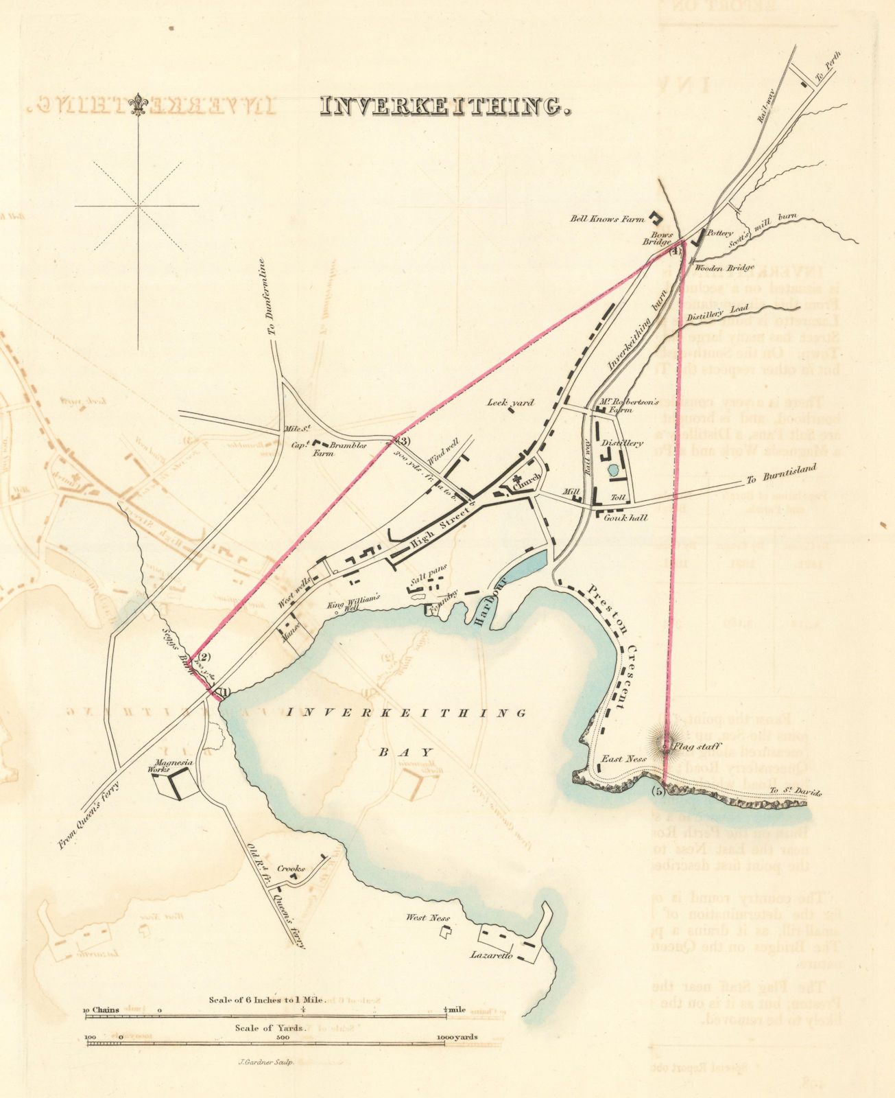 INVERKEITHING borough/town plan for the REFORM ACT. Scotland 1832 old map