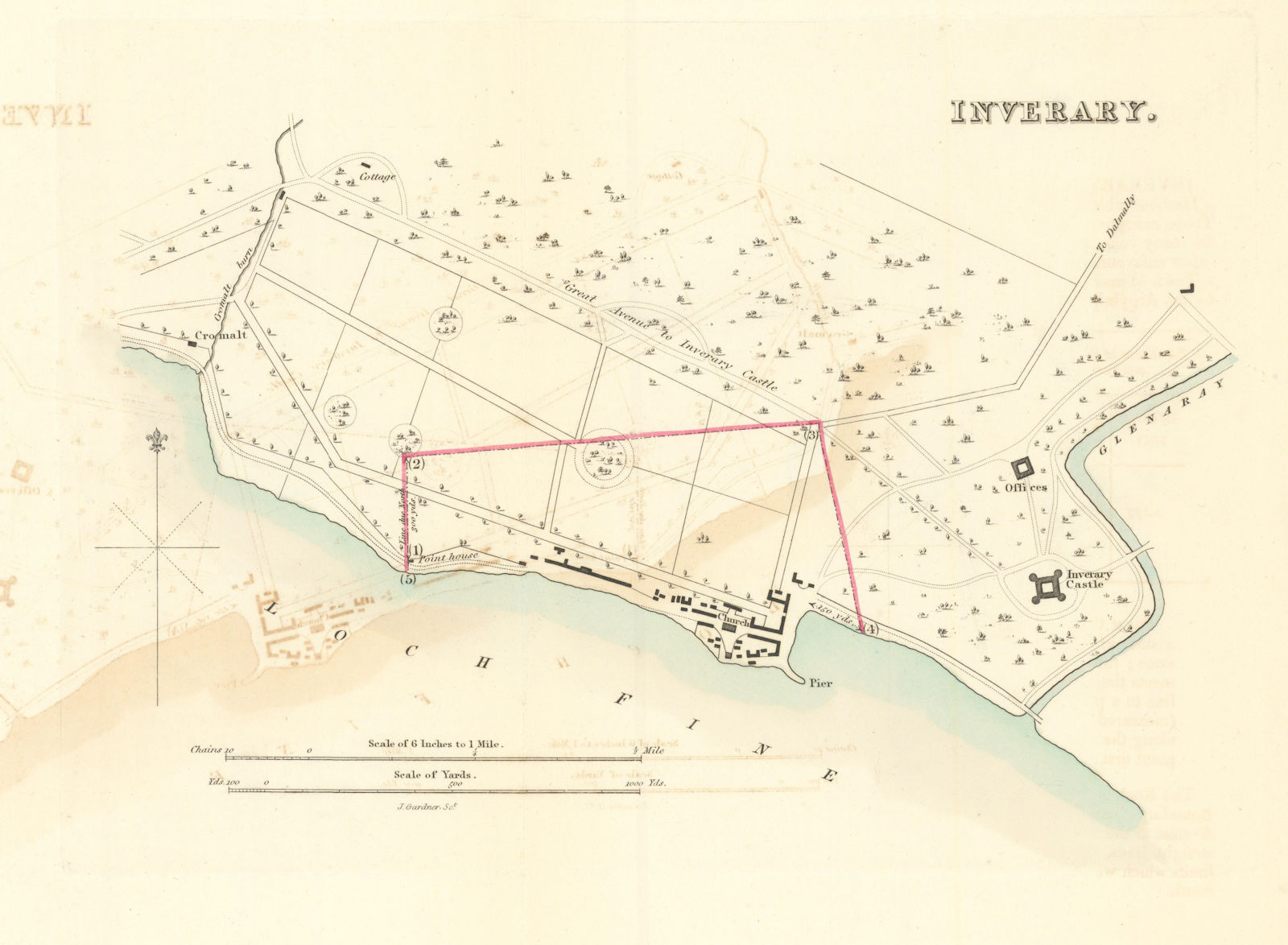 Associate Product INVERARAY borough/town plan for the REFORM ACT. Inverary. Scotland 1832 map