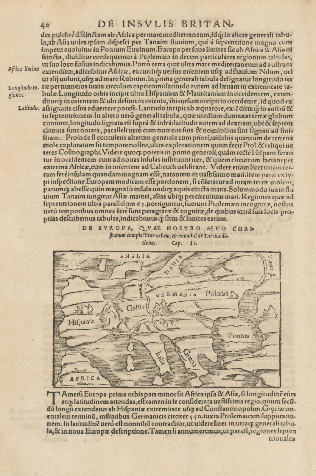 De Europa quae nostro aevo Christianum complectitur… Europe. MÜNSTER 1572 map