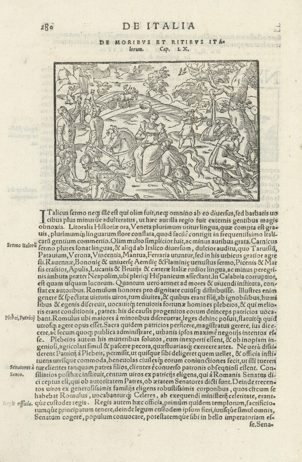 De moribus et ritibus italorum. Customs & rituals of the Italians. MÜNSTER 1572