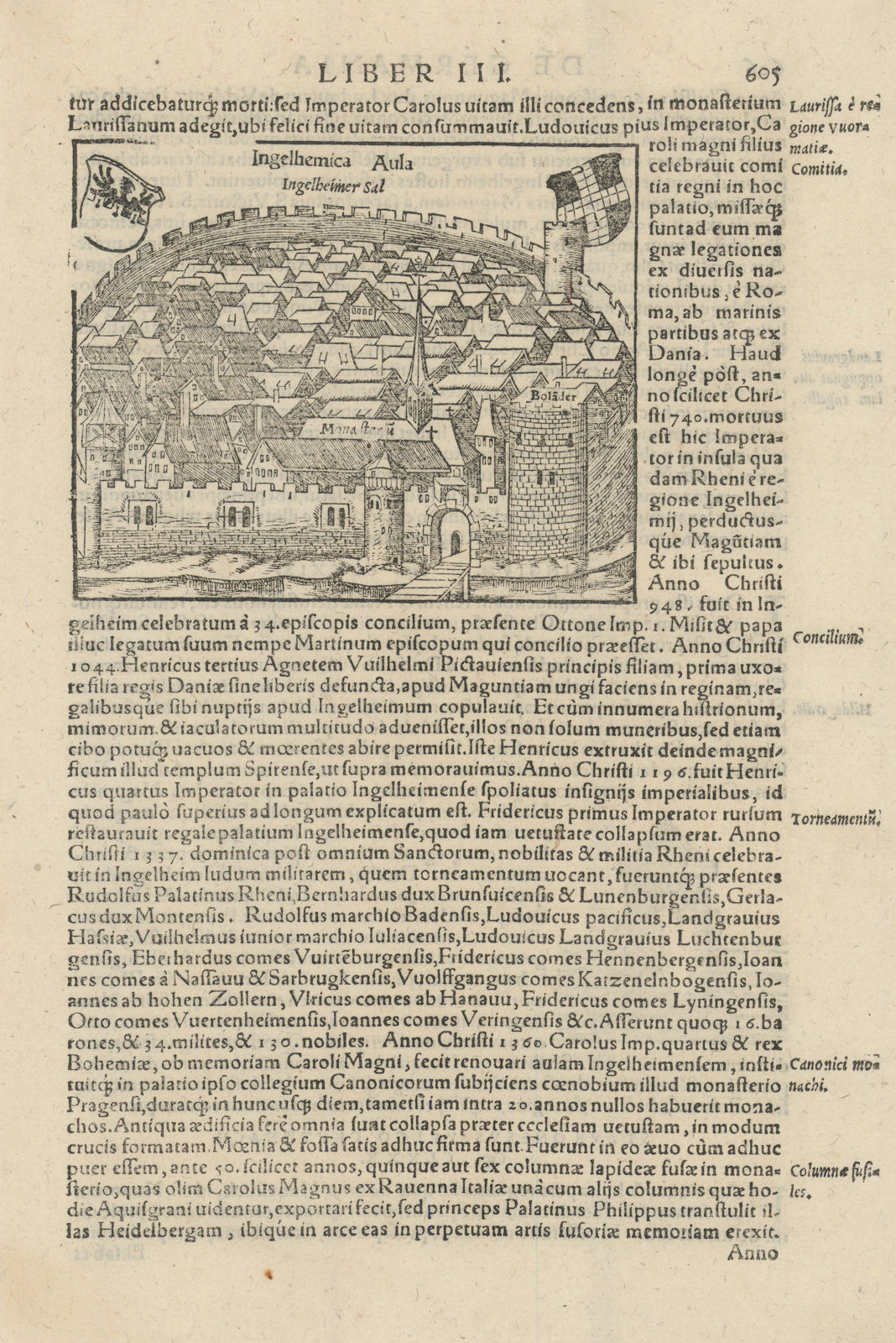 Associate Product Ingelhemica Aula. Palace of Ingelheim, Ingelheimer Hall, Germany. MÜNSTER 1572