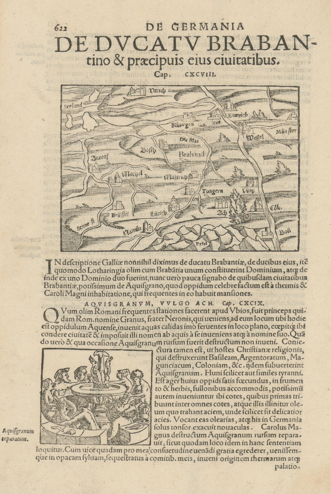 Associate Product De Ducatu Brabantino… The Duchy of Brabant. Belgium Netherlands MÜNSTER 1572 map