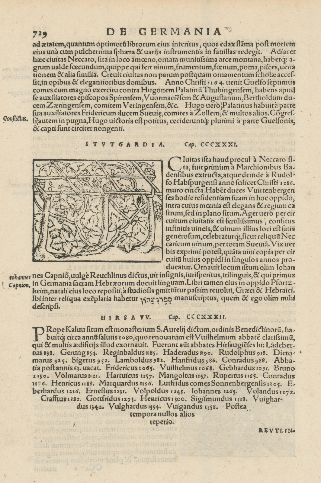 Associate Product Stutgardia. The Wine of Stuttgart. Württemberg. SEBASTIAN MÜNSTER 1572 print