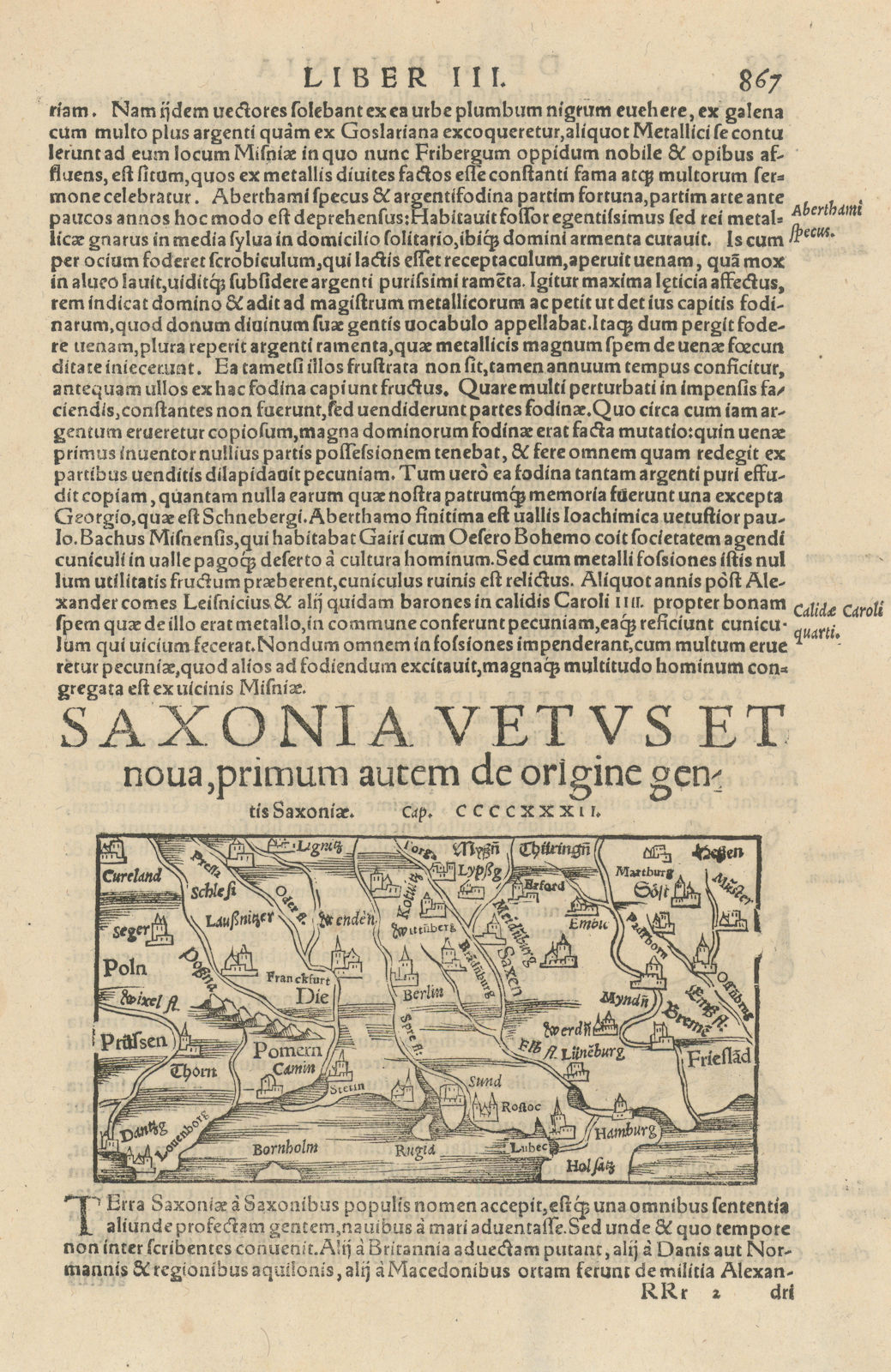 Associate Product Saxonia Vetus et nova… Northern Germany & Poland.  MÜNSTER 1572 old map