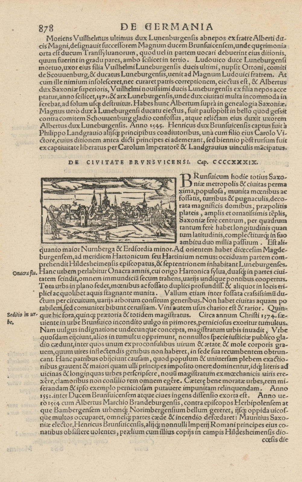 Associate Product De civitate Brunsvicensi. Braunschweig/Brunswick, Lower Saxony. MÜNSTER 1572