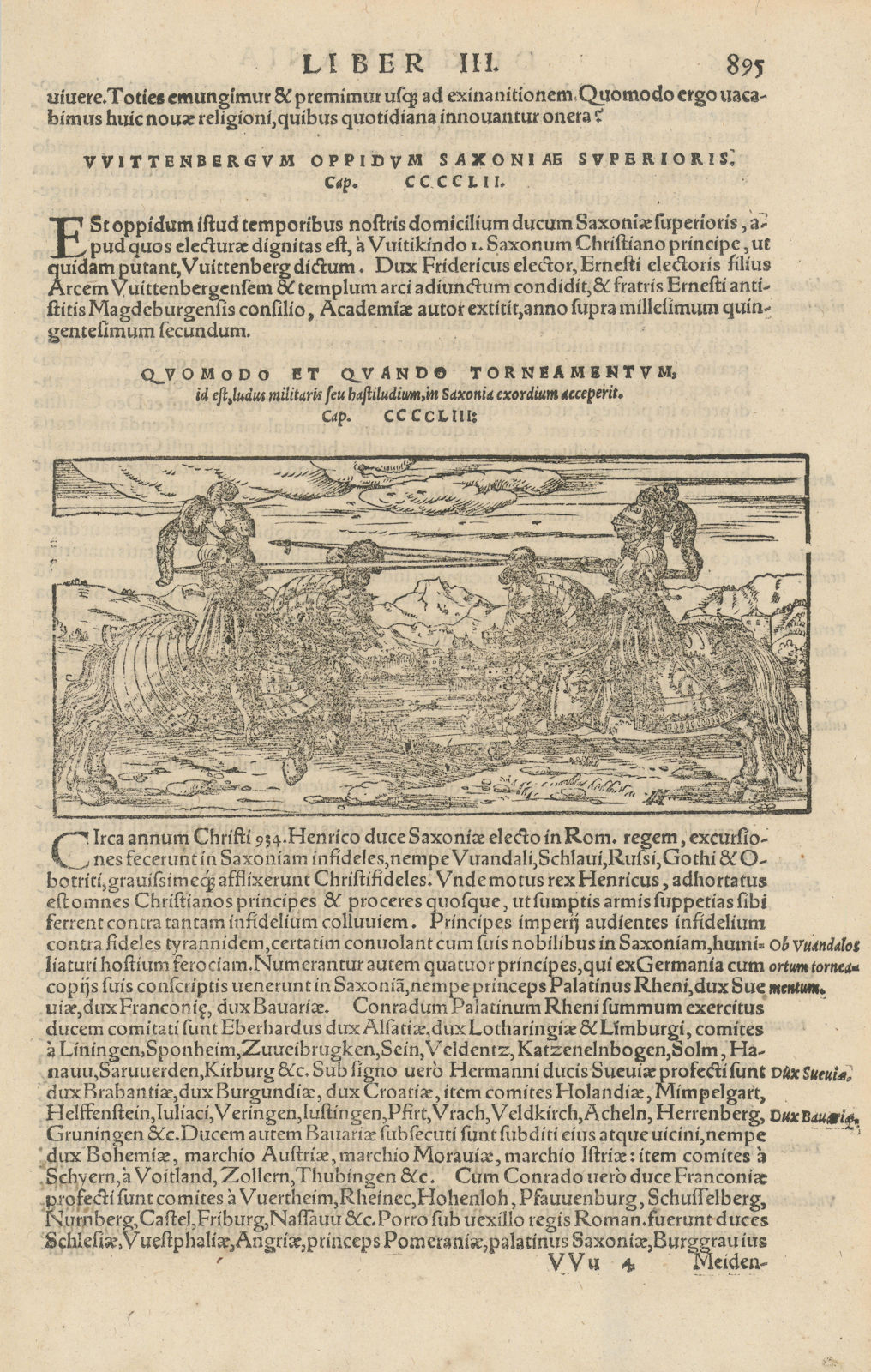 Quomodo et Quando torneamentum… A jousting tournament in Saxony. MÜNSTER 1572