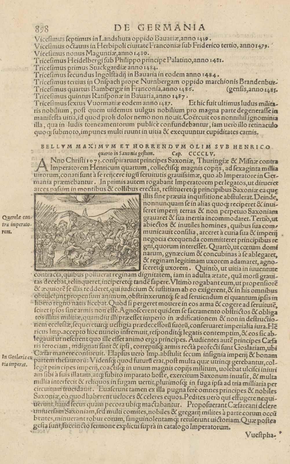 Associate Product Henry IV, Holy Roman Emperor & Pope Gregory VII 1073. SEBASTIAN MÜNSTER 1572