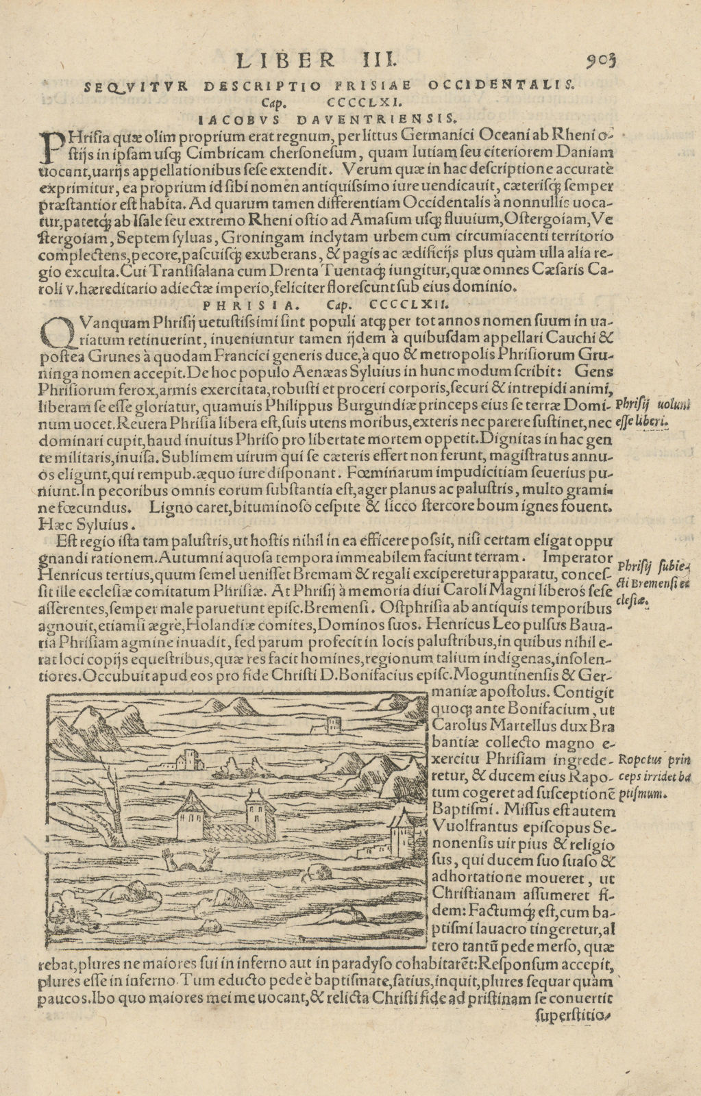 Associate Product Phrisia. Frisia or Friesland Flood of 1230, Netherlands. SEBASTIAN MÜNSTER 1572